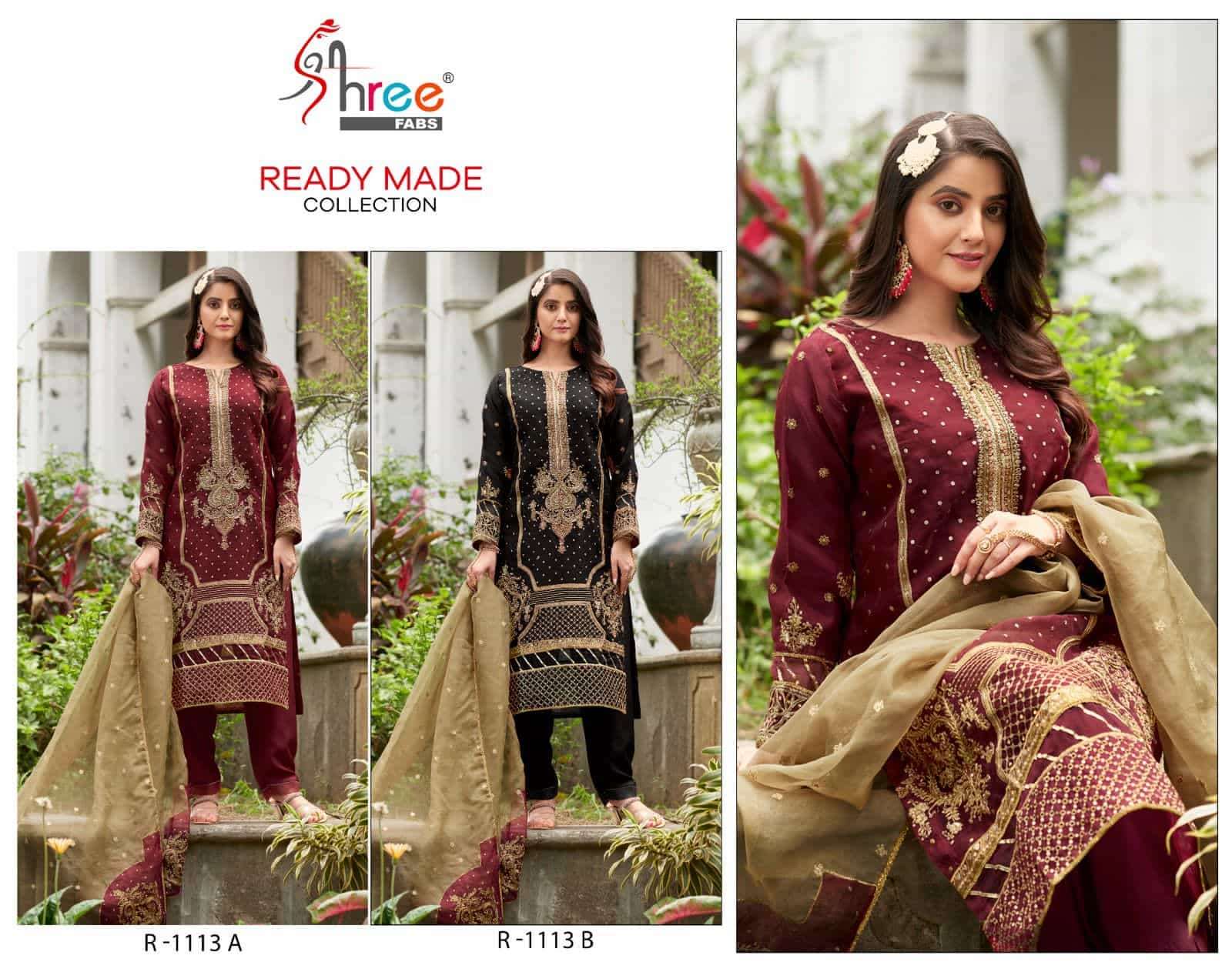 Shree Fabs R 1113 Colors Pakistani Party Wear Style Latest Readymade Collection