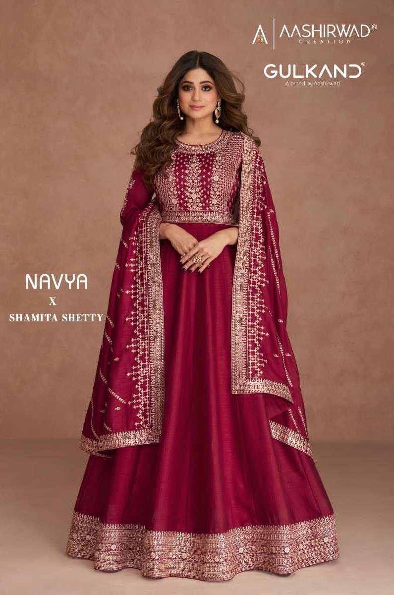 Aashirwad Gulkand Navya Free Size Silk Dress