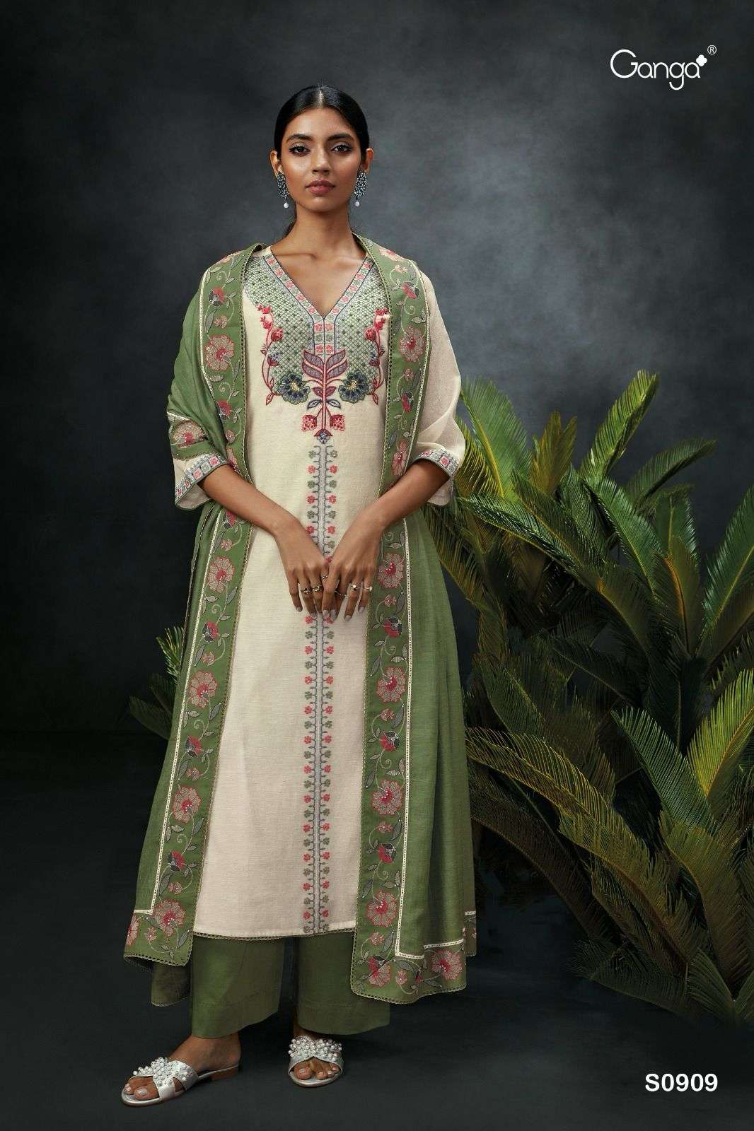 Ganga Katie 909 Premium Designs Jacquard Silk Suit New Designs