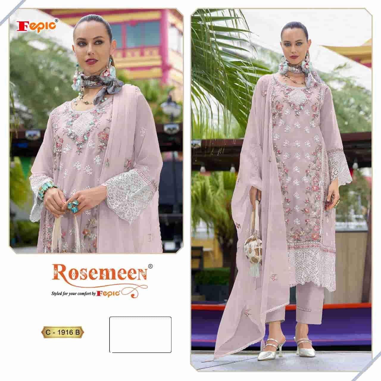 Fepic C 1916 B Organza Embroidered Style Pakistani Suit Ensemble