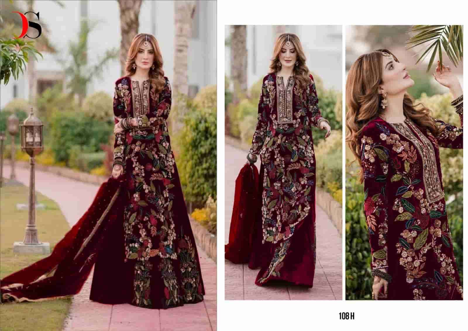Deepsy D 108 H Exclusive Heavy Designer Style Pakistani Velvet suit Exporter
