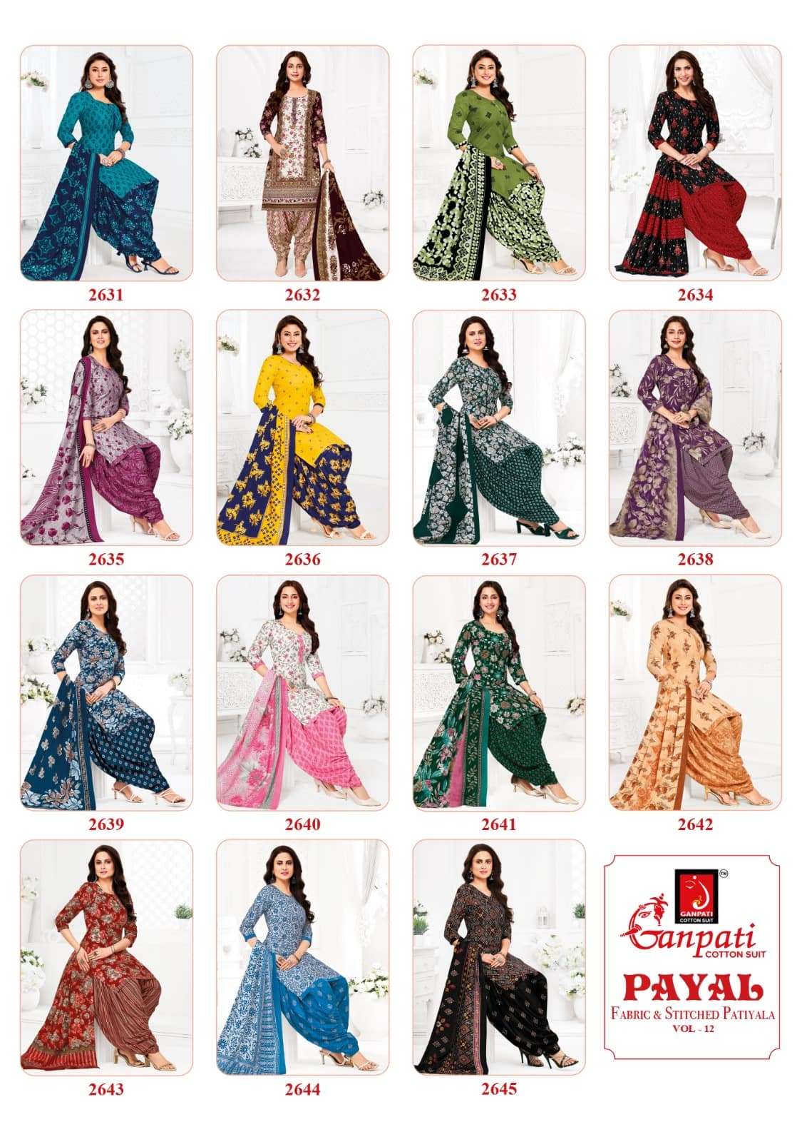 Ganpati Payal Vol 12 Pure Cotton Dress Material Catalog Wholesalers