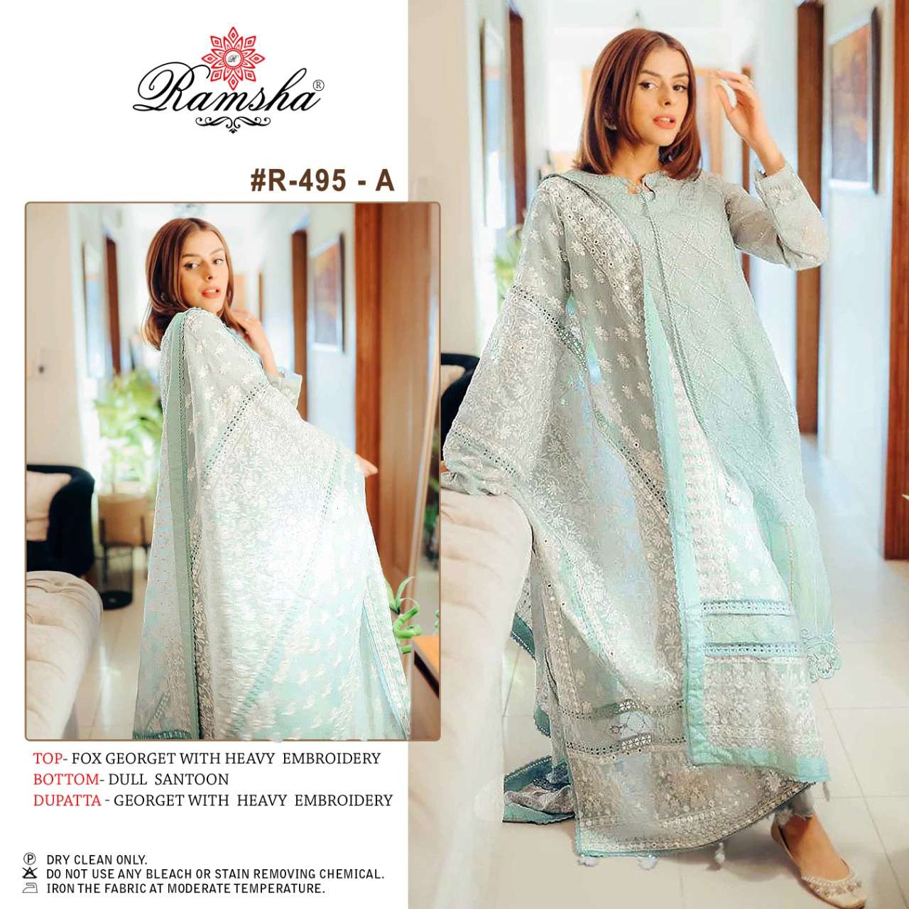 Ramsha R 495 Colors Georgette Pakistani Salwar Suit