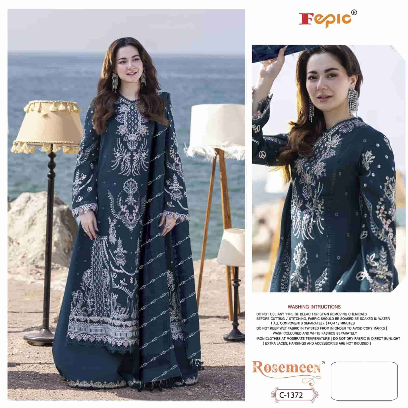 Fepic C 1372 Heavy Embroidered Designer Pakistani Unstitched Dress Exporter