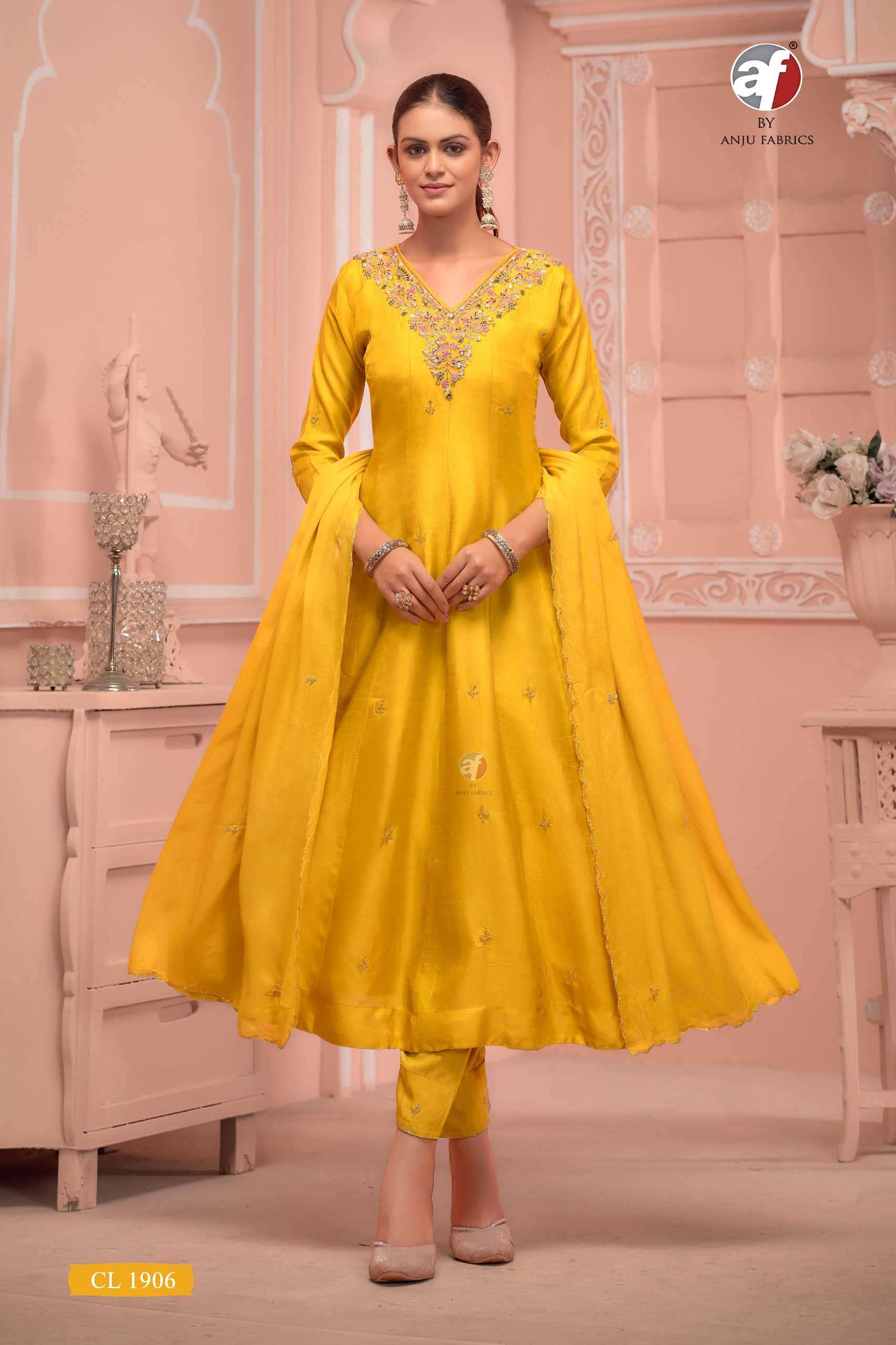 Af Cl 1906 Anarkali Style 3 Piece Set Combo Suits