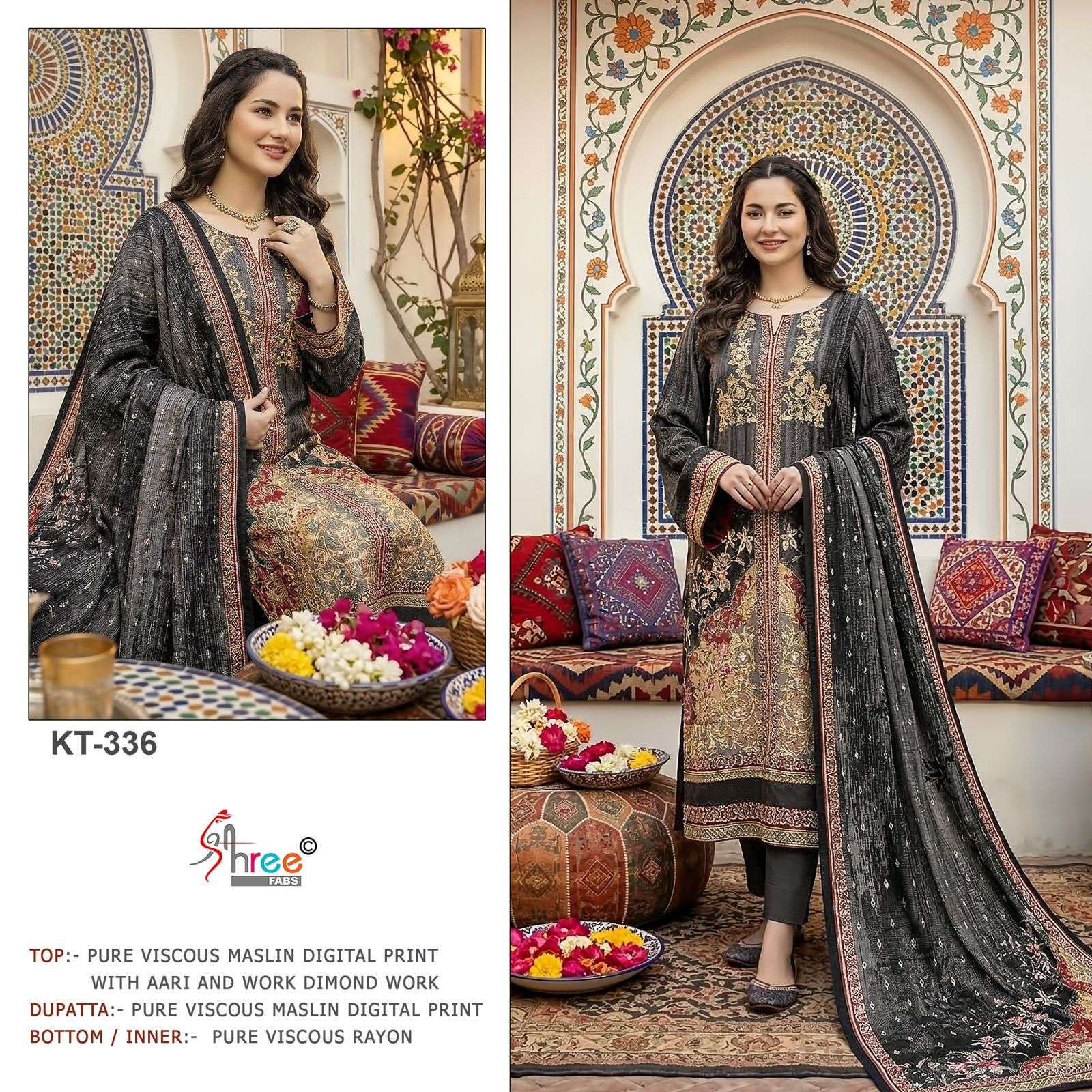 Shree Fabs Kt 336 Pakistani Muslin Dress Latest Collection