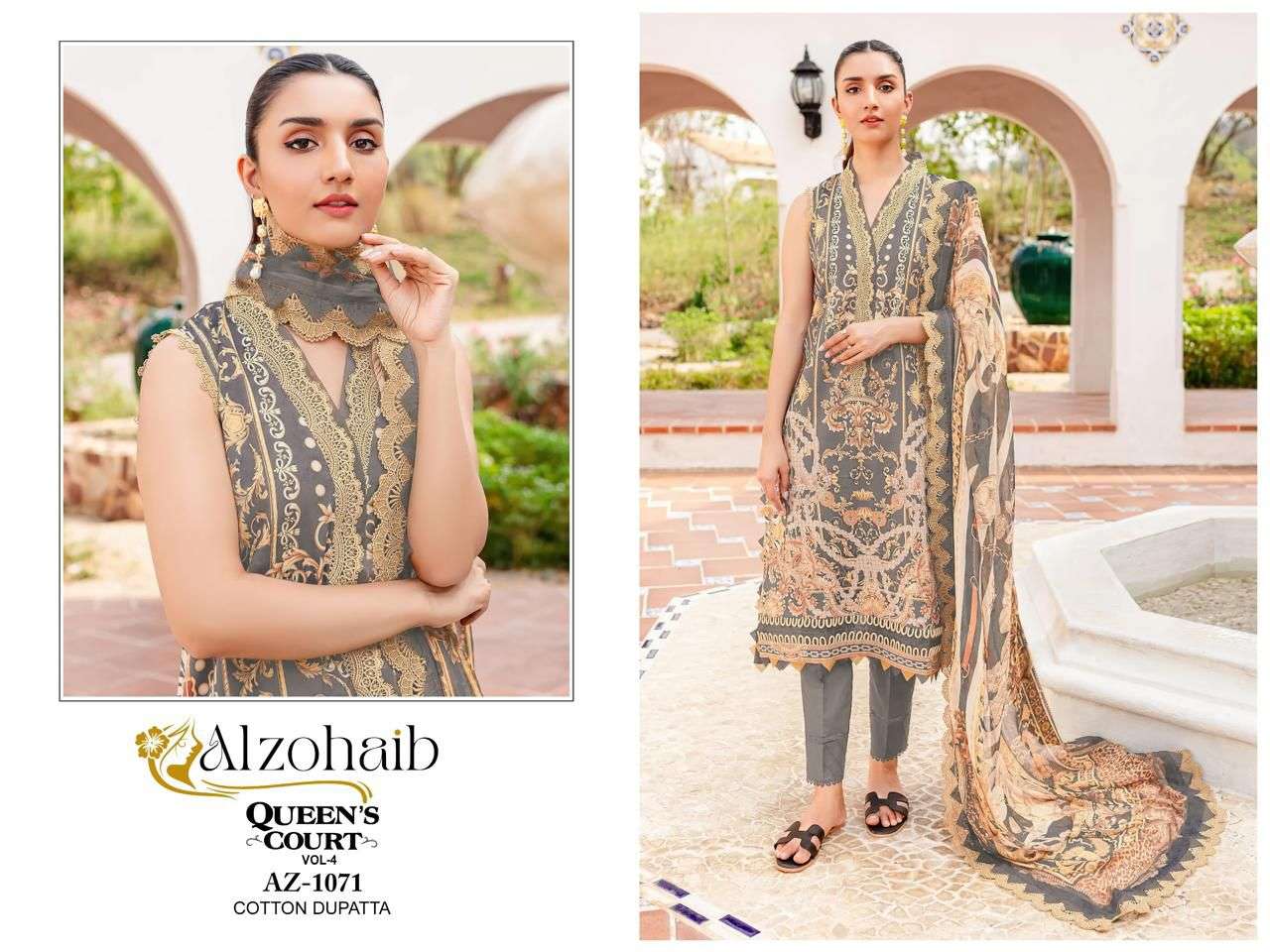 Alzohaib Queen Court Vol 4 Cotton Printed Pakistani Suit
