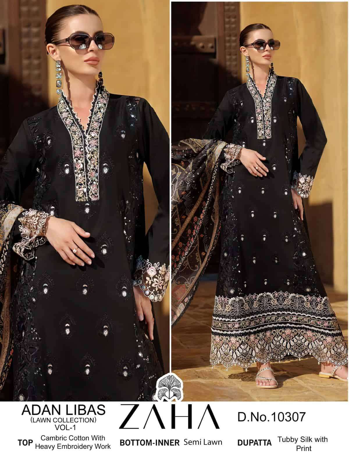 Zaha 10307 Exclusive Heavy Designer Unstitched Salwar Kameez Collection
