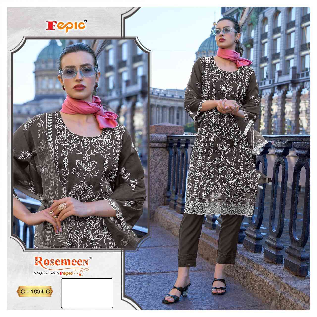 Fepic C 1894 Colors Organza Pakistani Suit Price