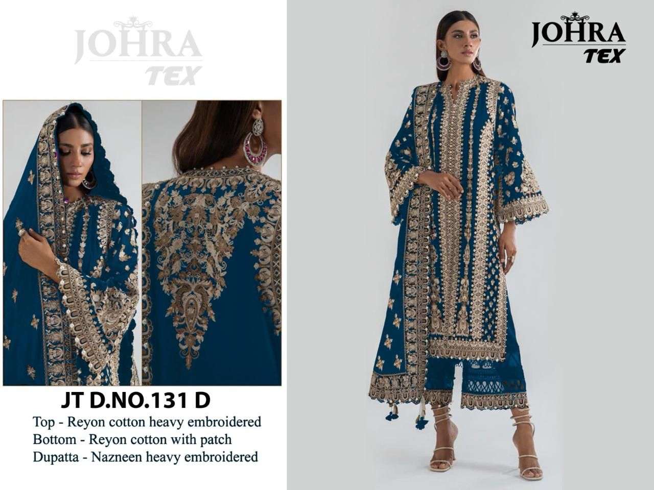 Johra Tex 131 D Pakistani Festive Wear Style Latest Designer Salwar Suit Exporter