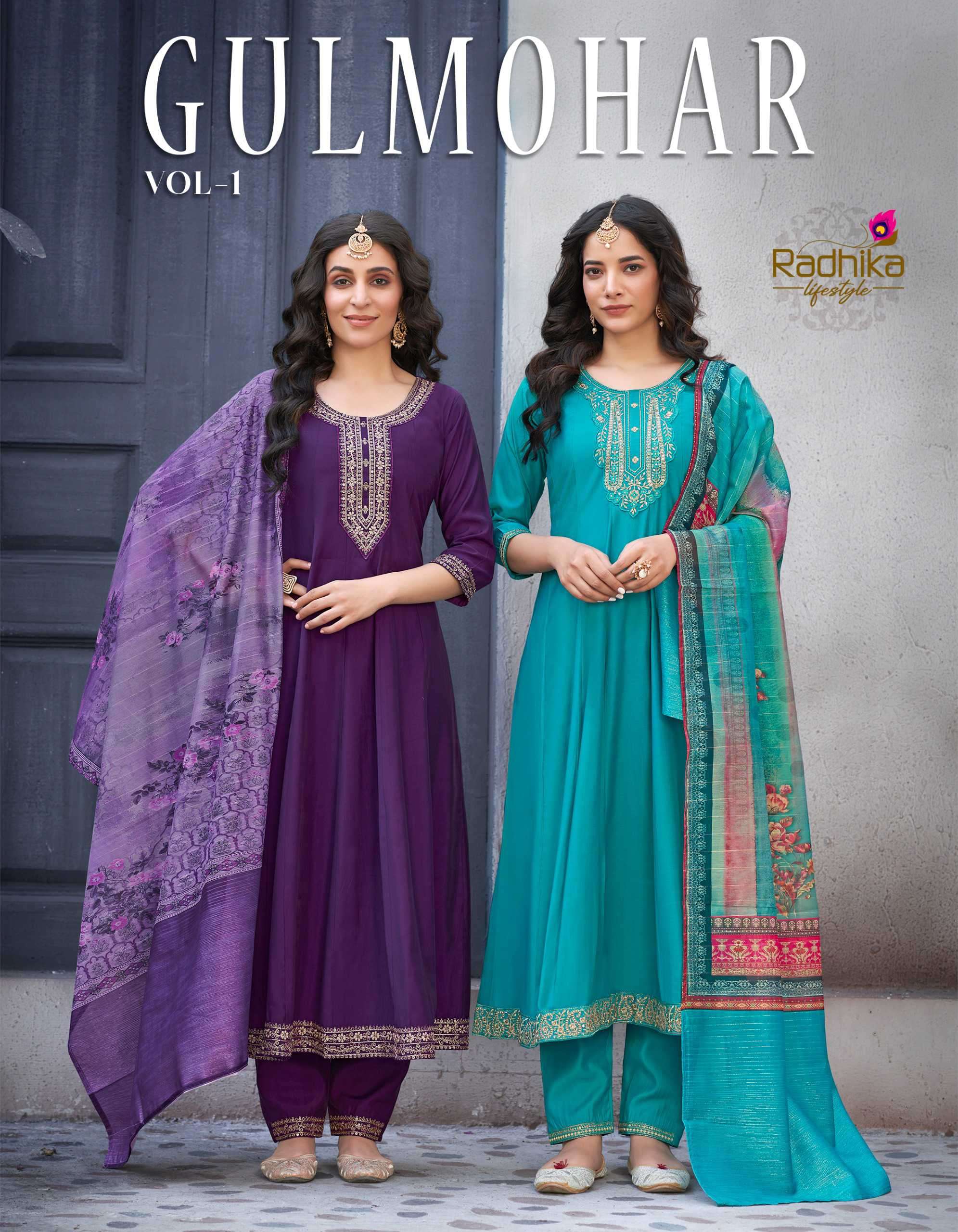 Radhika Lifestyle Gulmohar Vol 1 Anarkali Style Dress New Designs