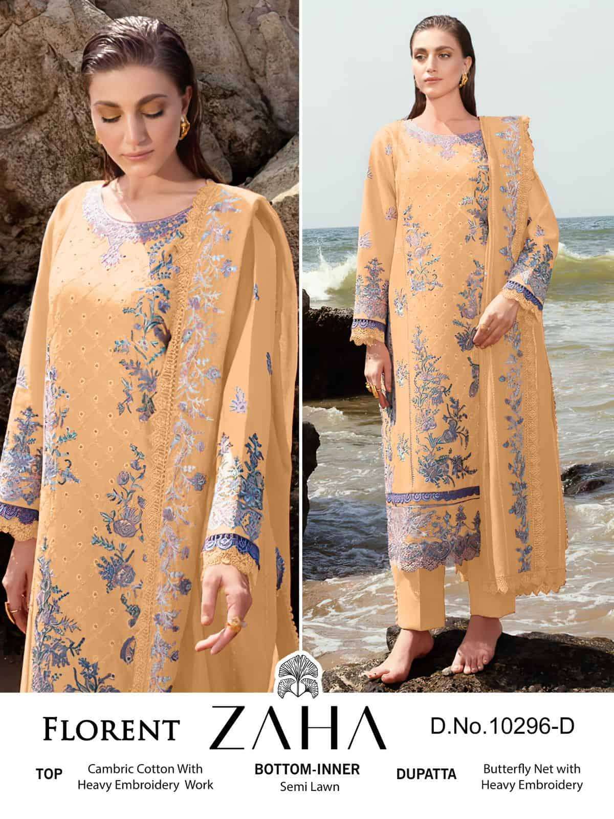 Zaha Florent 10296-D Embroidered Cotton Dress