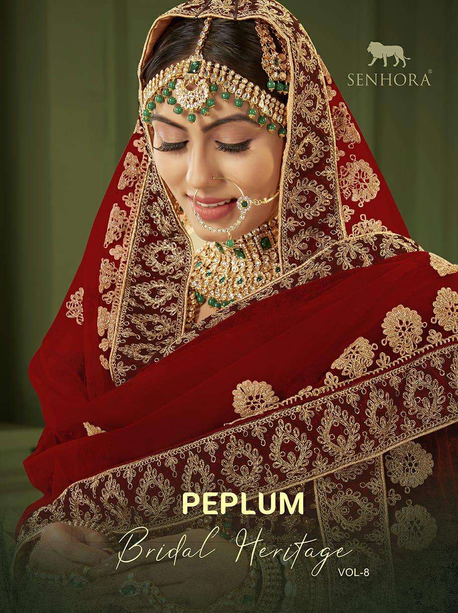 Senhora Peplum Bridal heritage Vol 8 Designer Heavy Work Bridal Dress Collection