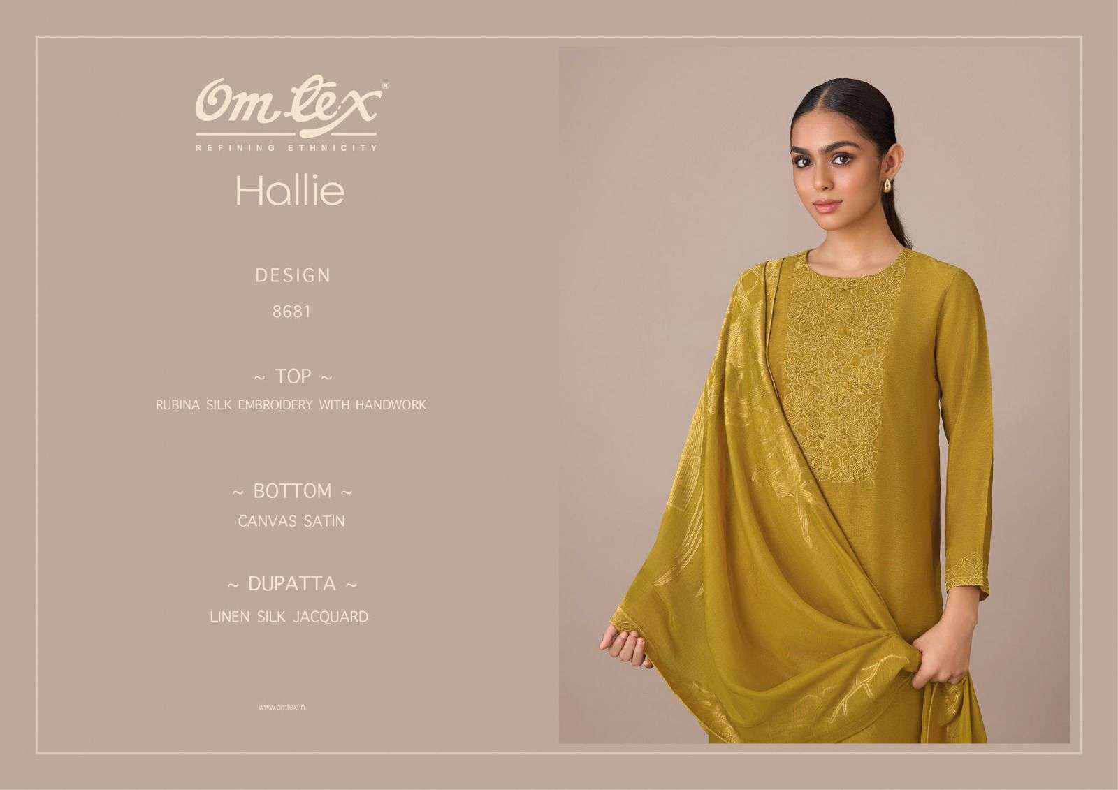 Omtex Hallie Latest Designs Silk Suit Premium Collection