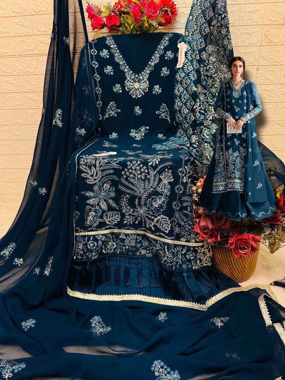 Fepic C 1736 Colors Georgette Pakistani Straight Suit Catalog Exporters