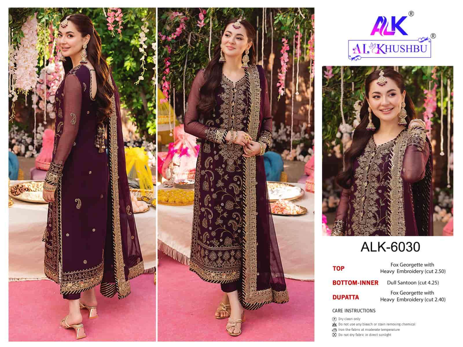 Al Khushbu 6030 Pakistani Designer Embroidered Salwar Suit Exporter