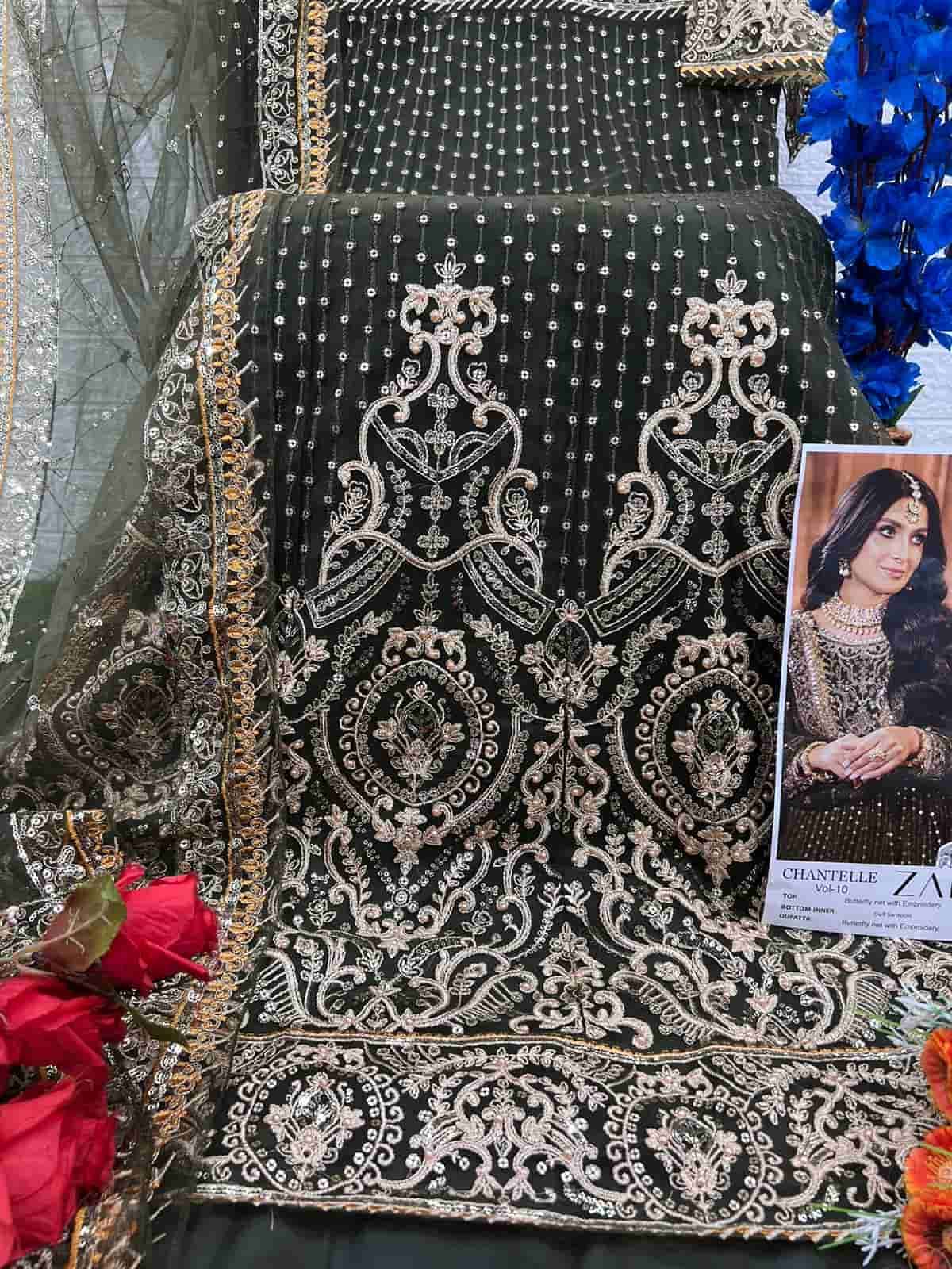 Zaha 10358 B Exclusive Heavy Designer Pakistani Suit Ensemble