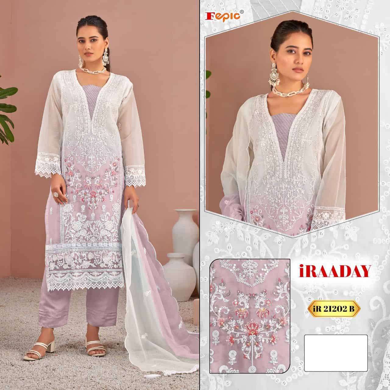 Fepic Rosemeen Organza Embroidered Unstitched Suit