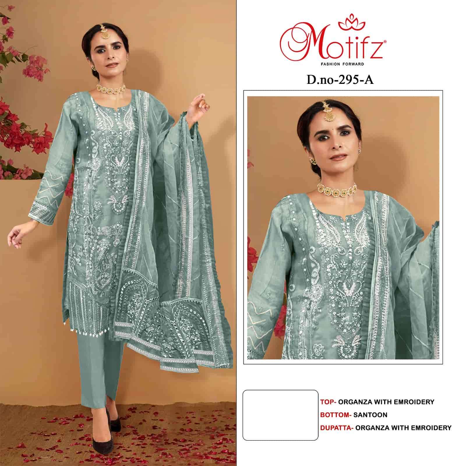 Motifz 295 Colors Pakistani Festive Wear Style Organza Suit Wholesalers