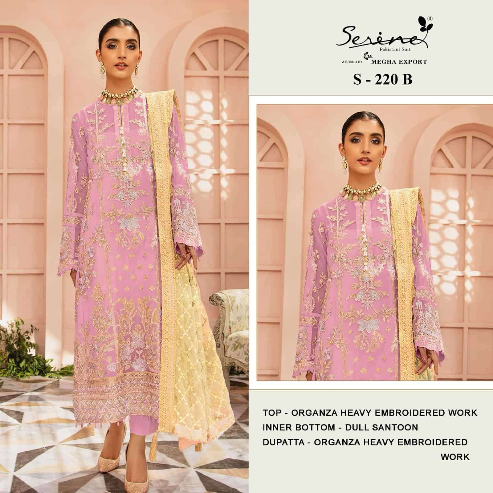 Serine Heavy Embroidered Organza Salwar Suit