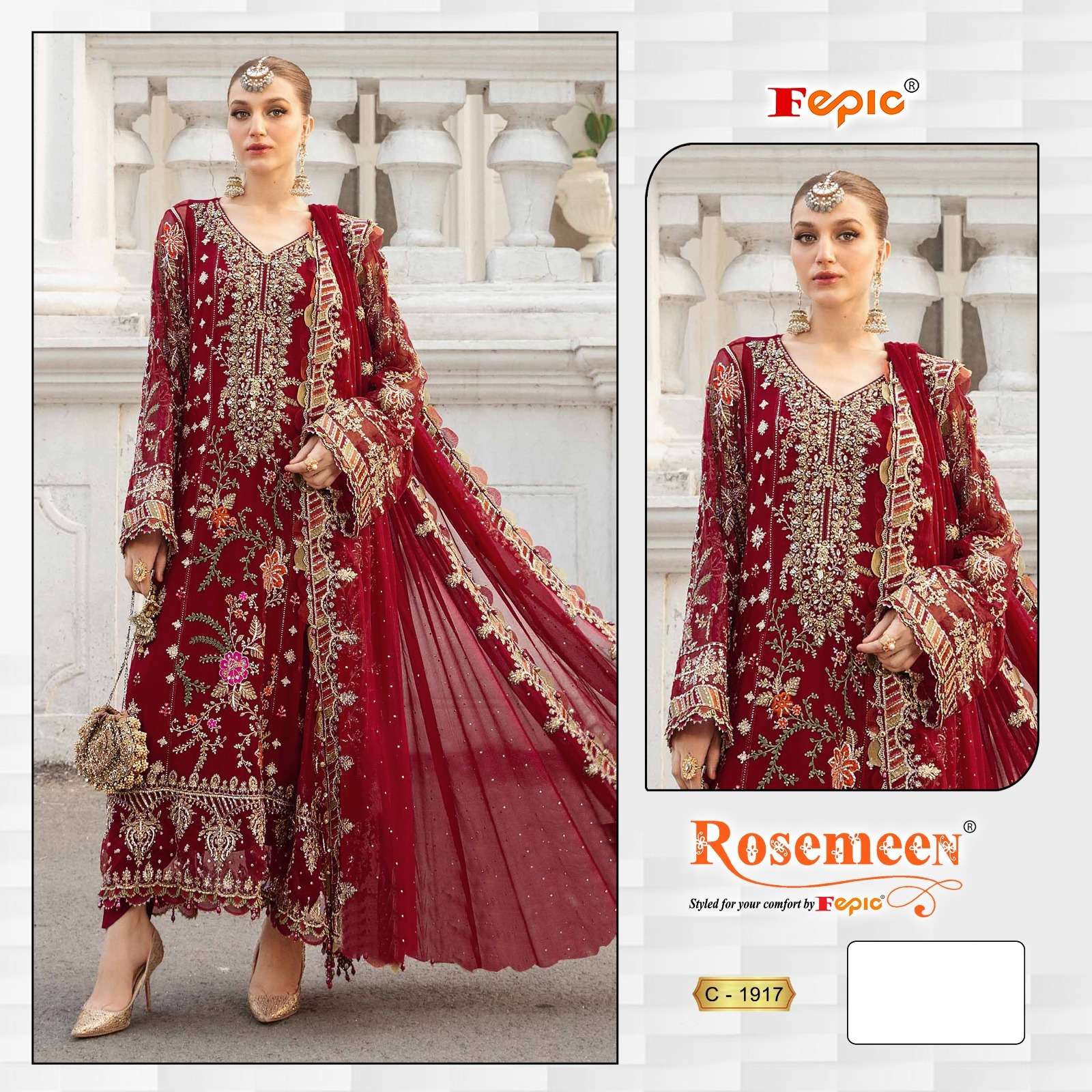 Fepic C 1917 Colors Festive Wear Style Heavy Designer Pakistani Suit Collection