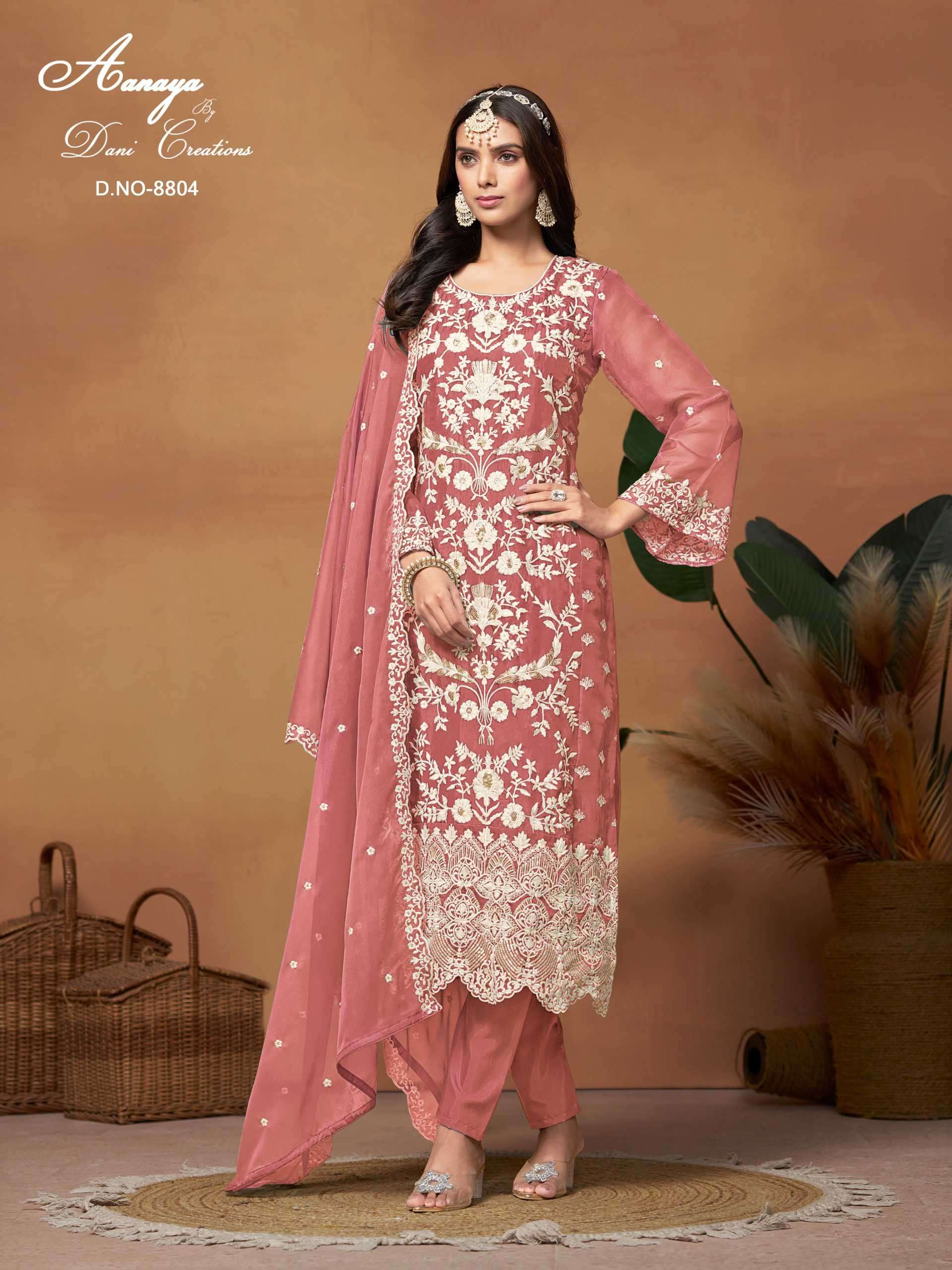 Aanaya 8804 Soft Organza Partywear Suit