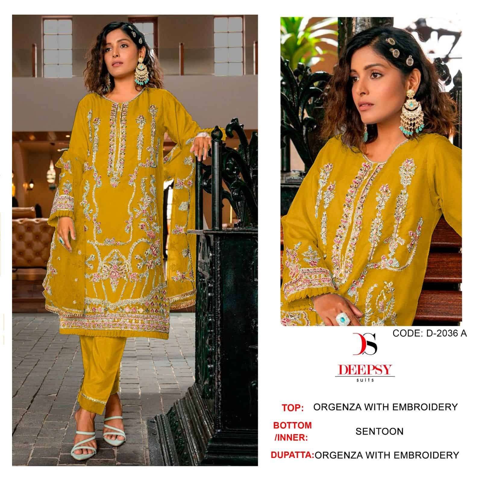 Deepsy D 2036 Colors Festive Wear Style Heavy Designer Pakistani Suit Wholesalers