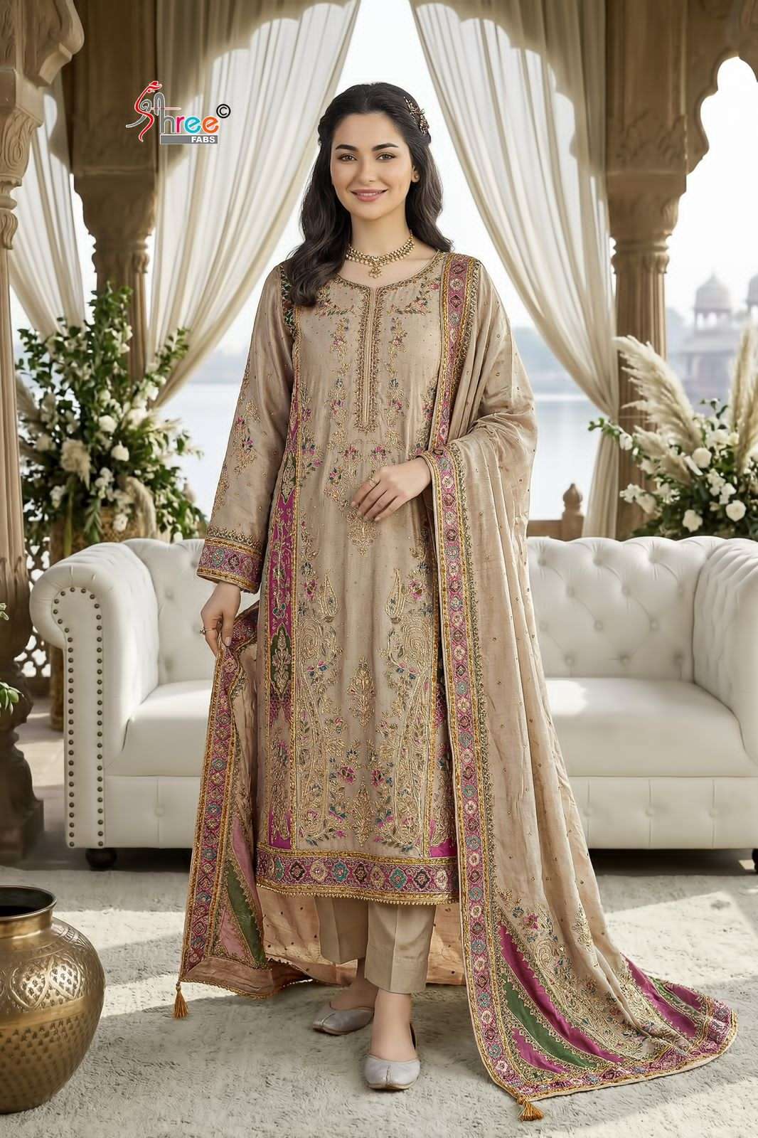 Shree Fabs Kt 351 Pakistani Muslin Suit Latest Collection