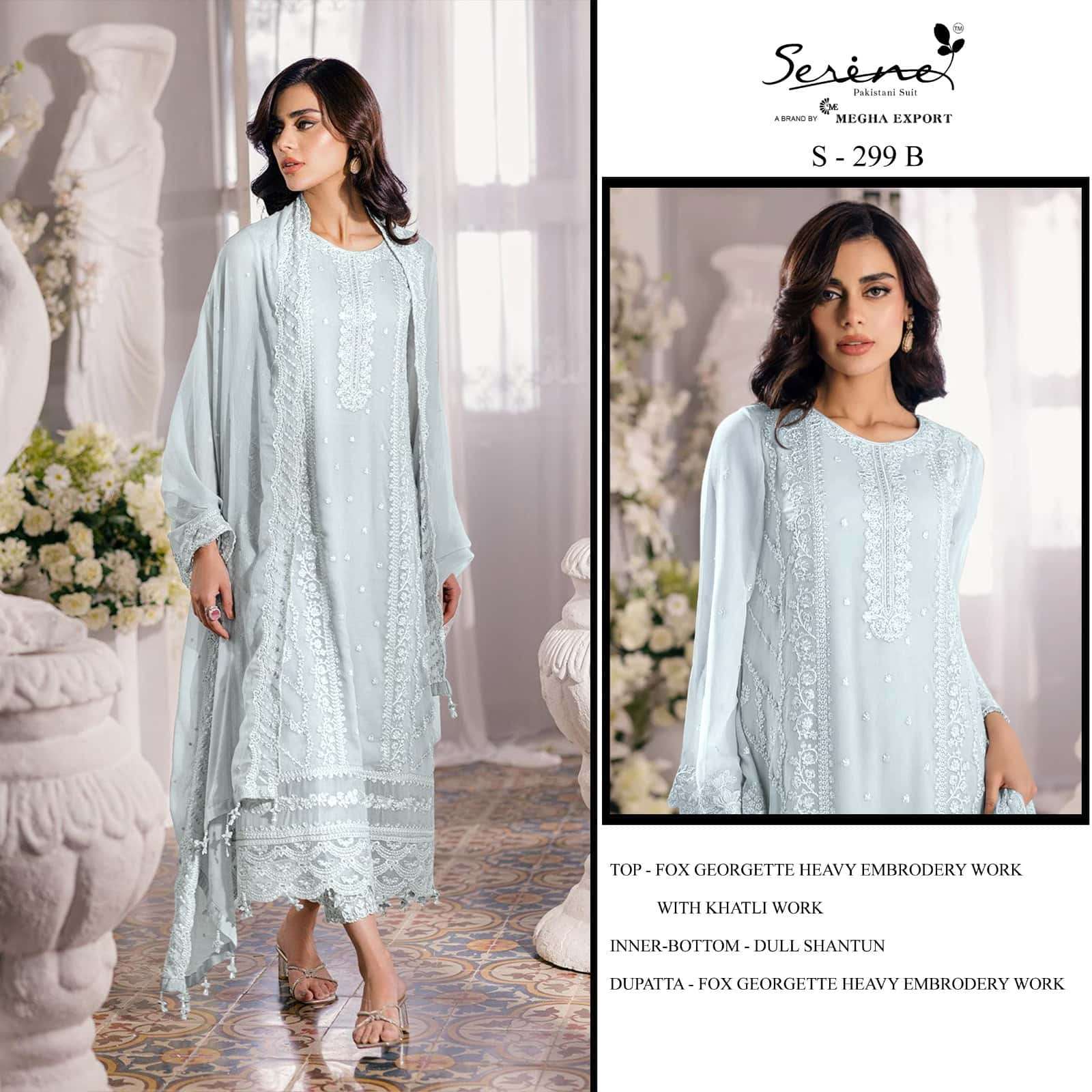 Serine S 299 B Georgette Embroidered Designer Salwar Suit Ensemble