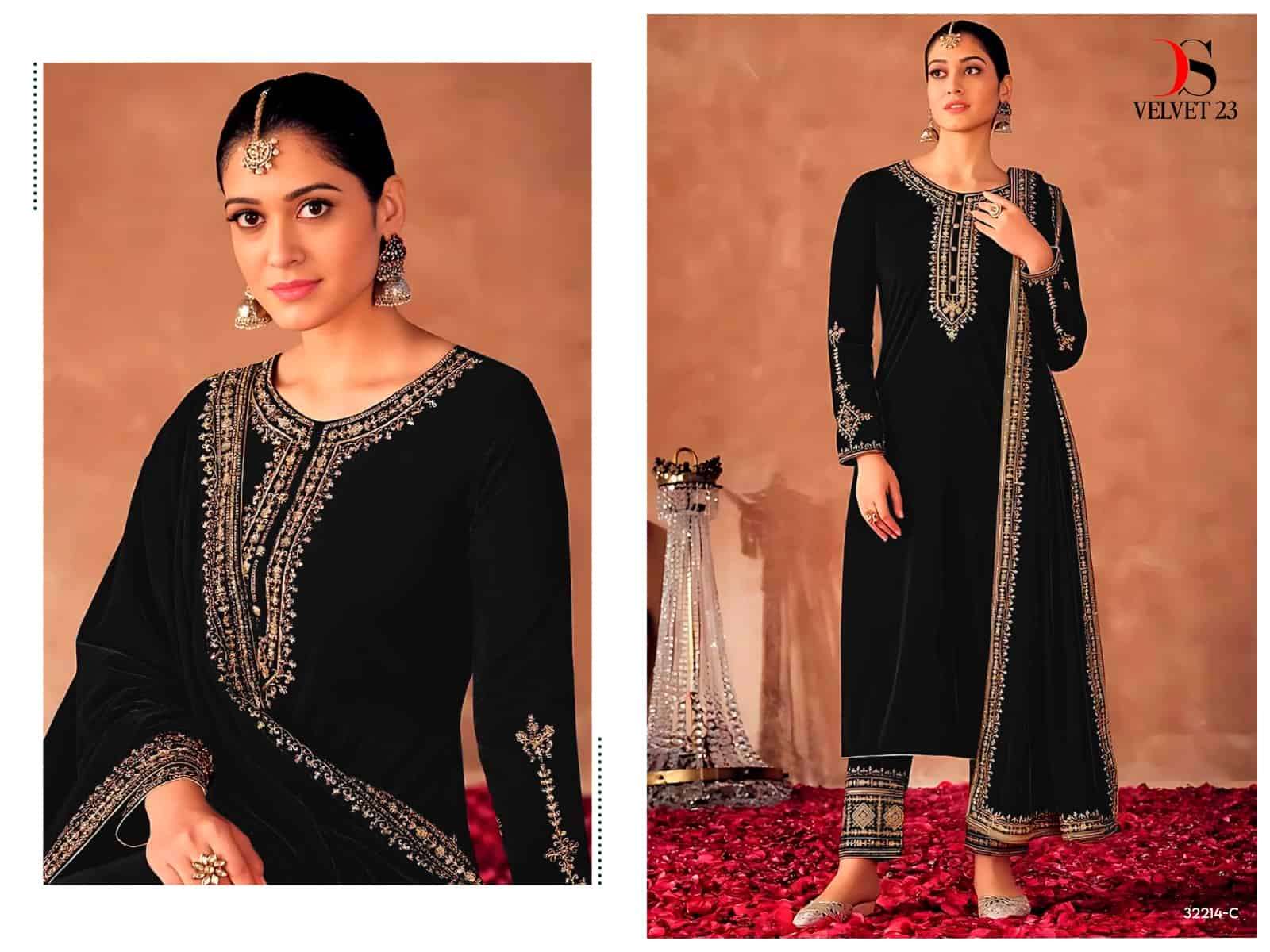 Deepsy 32214 C Pakistani Party Wear Winter Wear Style Salwar Suit