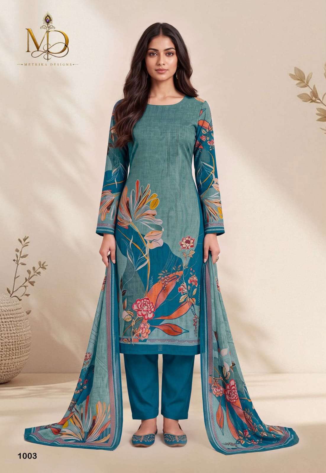 Metrika Designs Rose Gold Vol 1 Heavy Cotton Dress Material