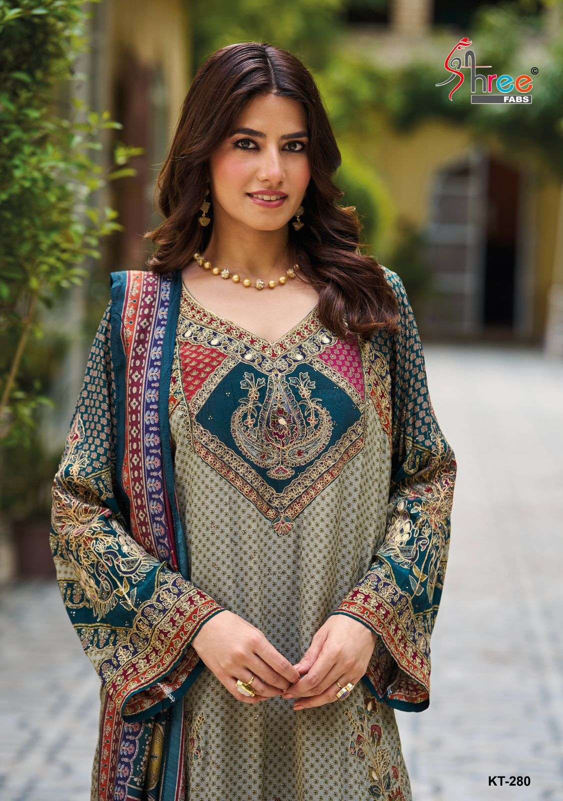 Shree Fabs Kt 280 A Pure Viscose Muslin Pakistani Suit Collection