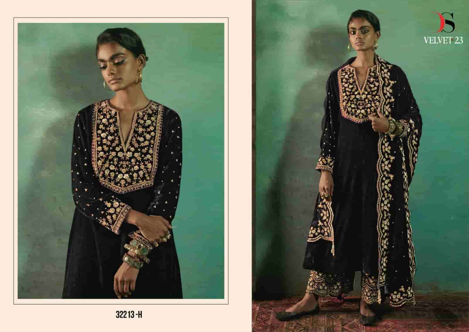 Deepsy D 32213 Colors Pakistani Winter Wear Style Designer Velvet Suit Wholesalers