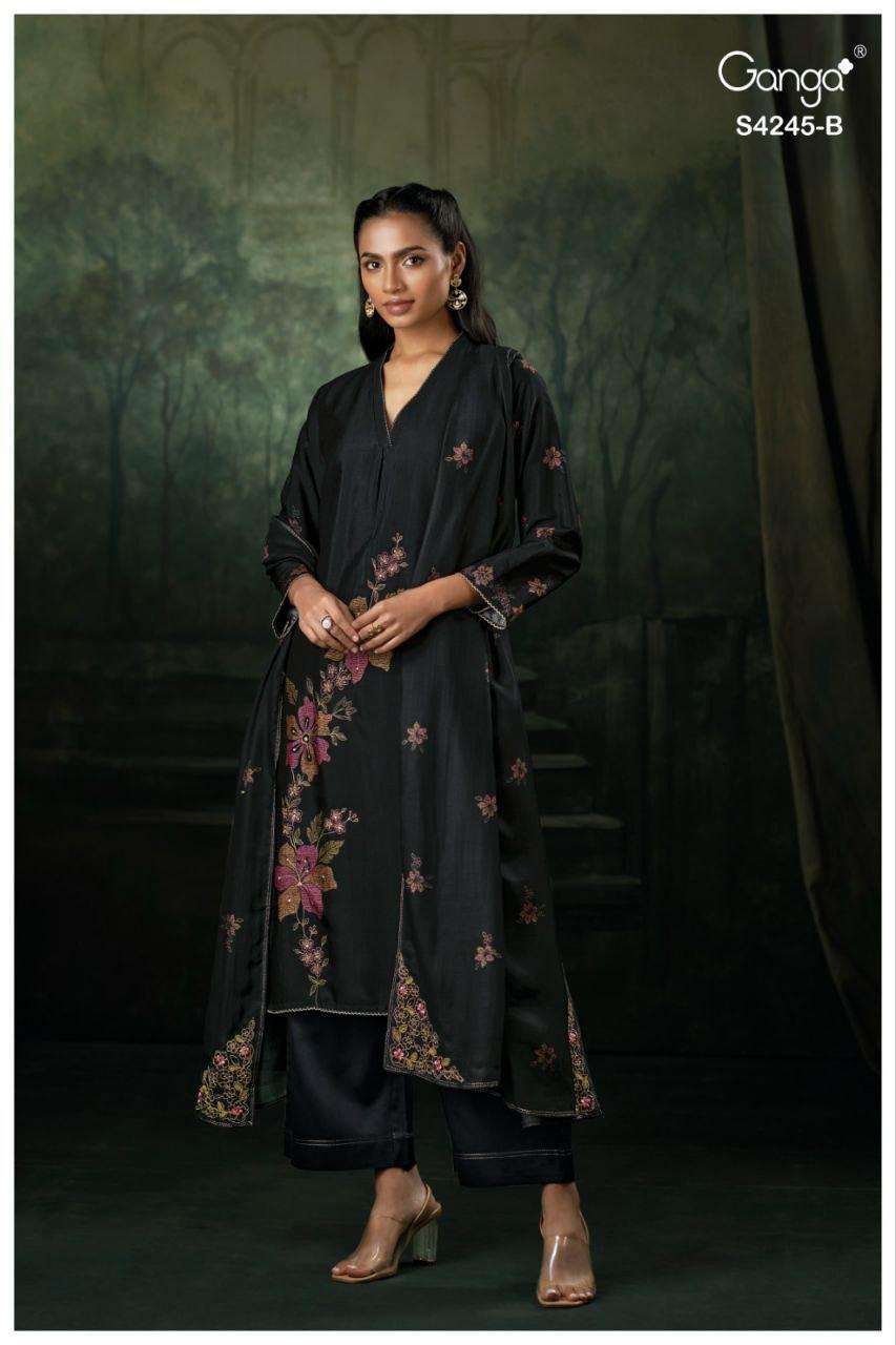Ganga Fashion Xylah 4245 Pure Bemberg Premium Designs Suit Collection