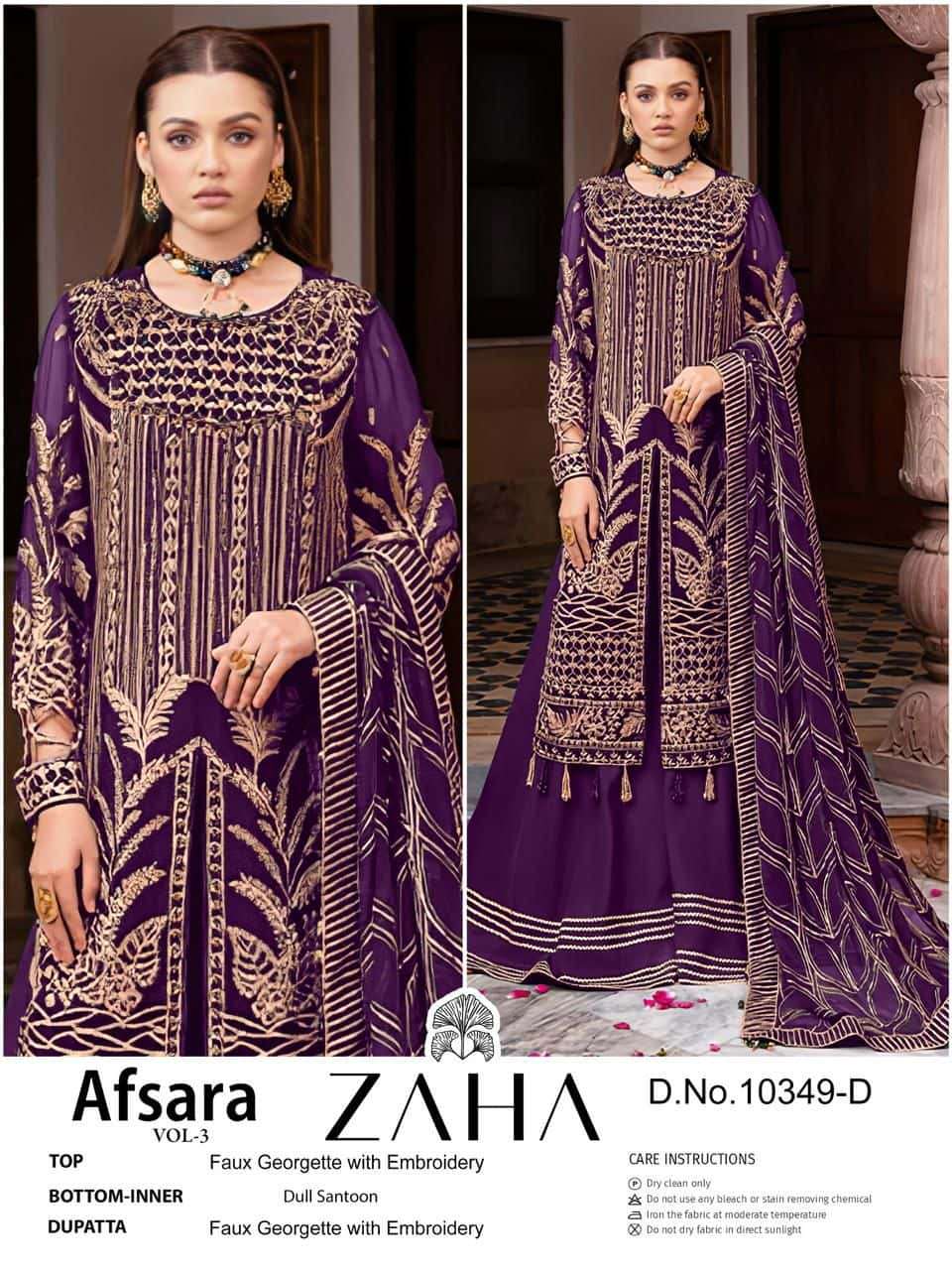 Zaha 10349 D Pakistani Festive Wear Salwar Suit