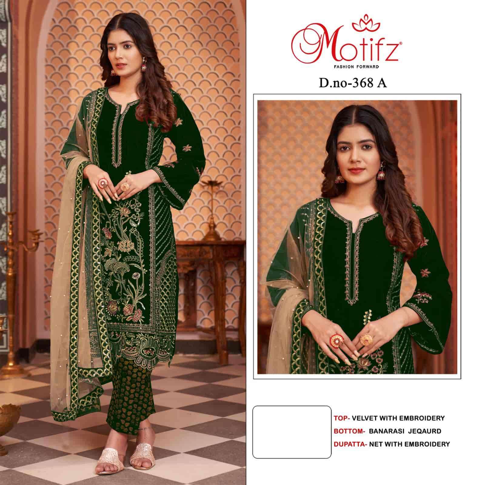 Motifz 368 Colors Pakistani Designer Velvet Salwar Suit Online