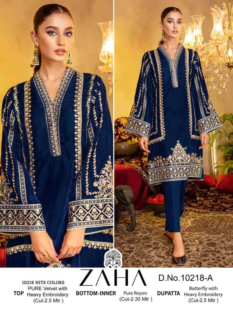Zaha Aafiya Vol 2 10218 Hits Colors Pakistani Festive Wear Style Designer Suit Exporters