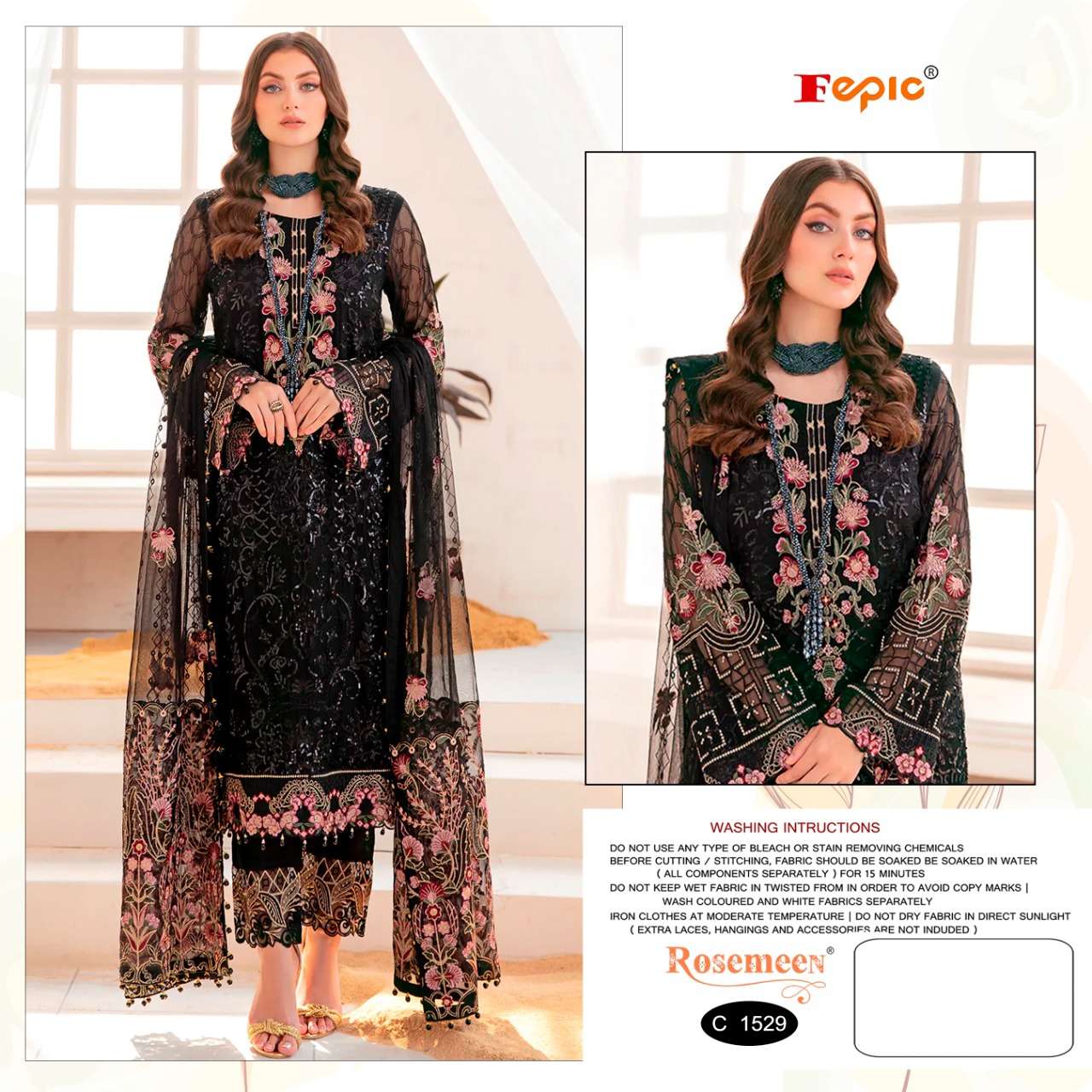 Fepic C 1529 Colors Partywear Designer Pakistani Salwar Suit Catalog Exporter