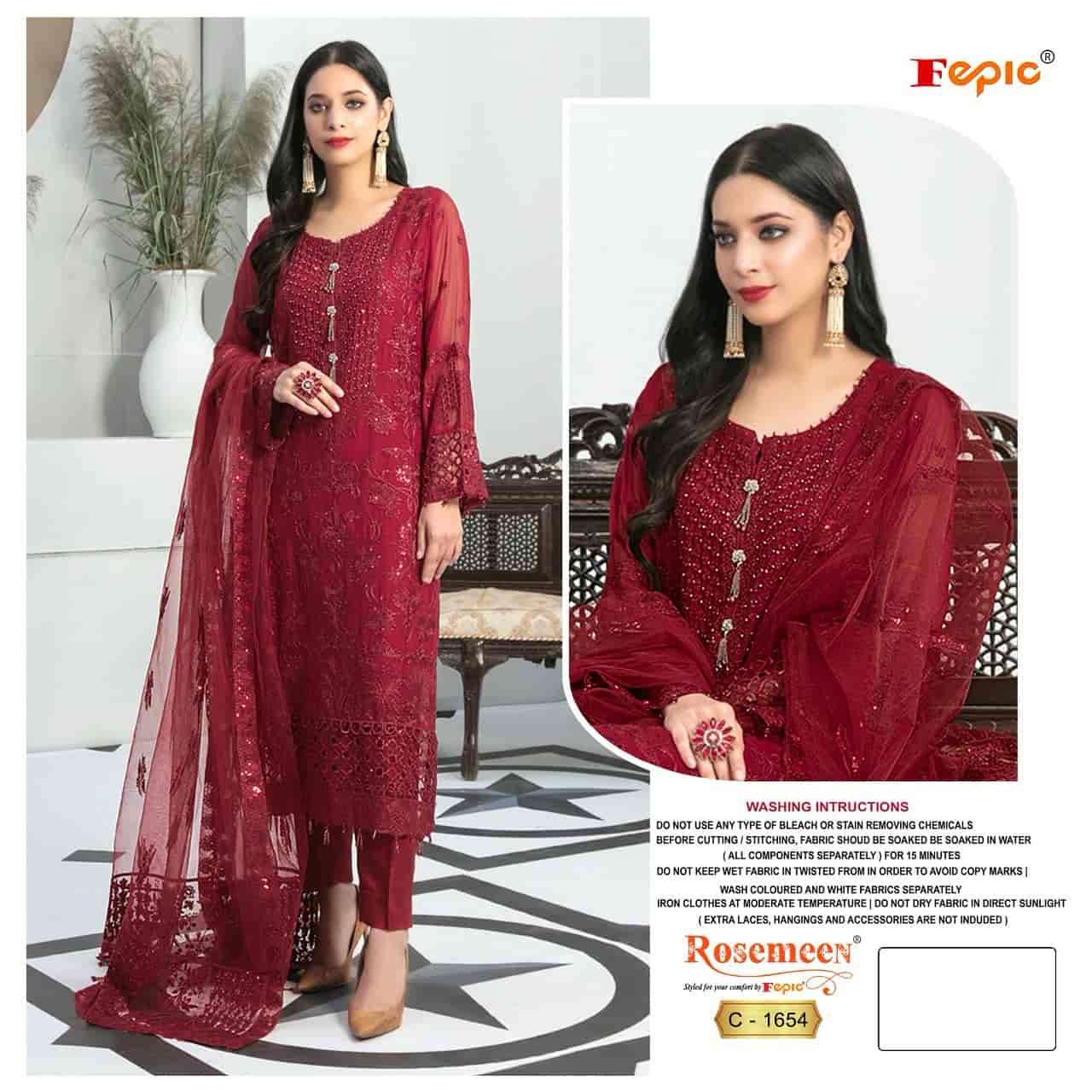 Fepic Rosemeen Embroidered Georgette Salwar Suit