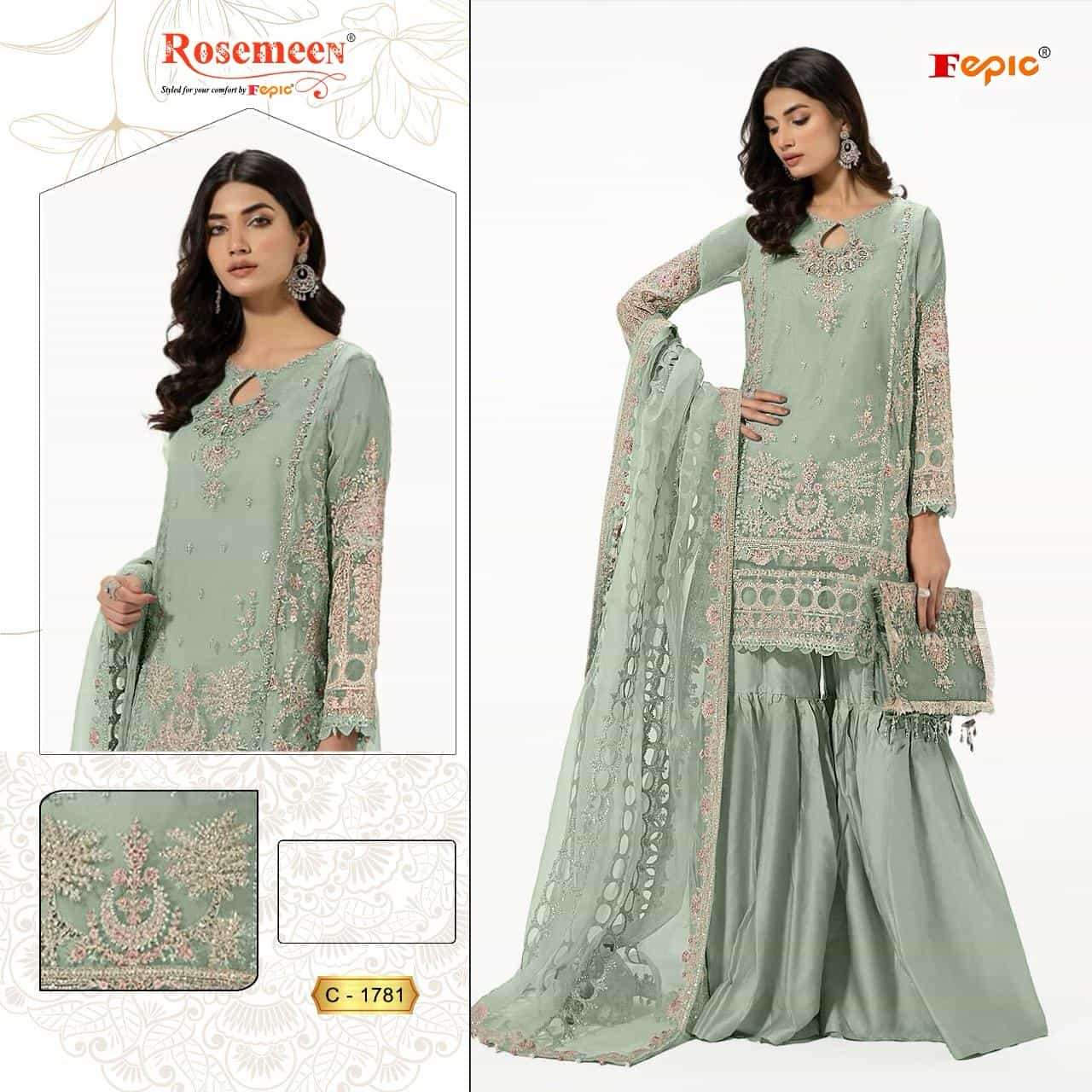Fepic C 1781 Festive Wear Style Heavy Designer Embroidered Dress Buy Online