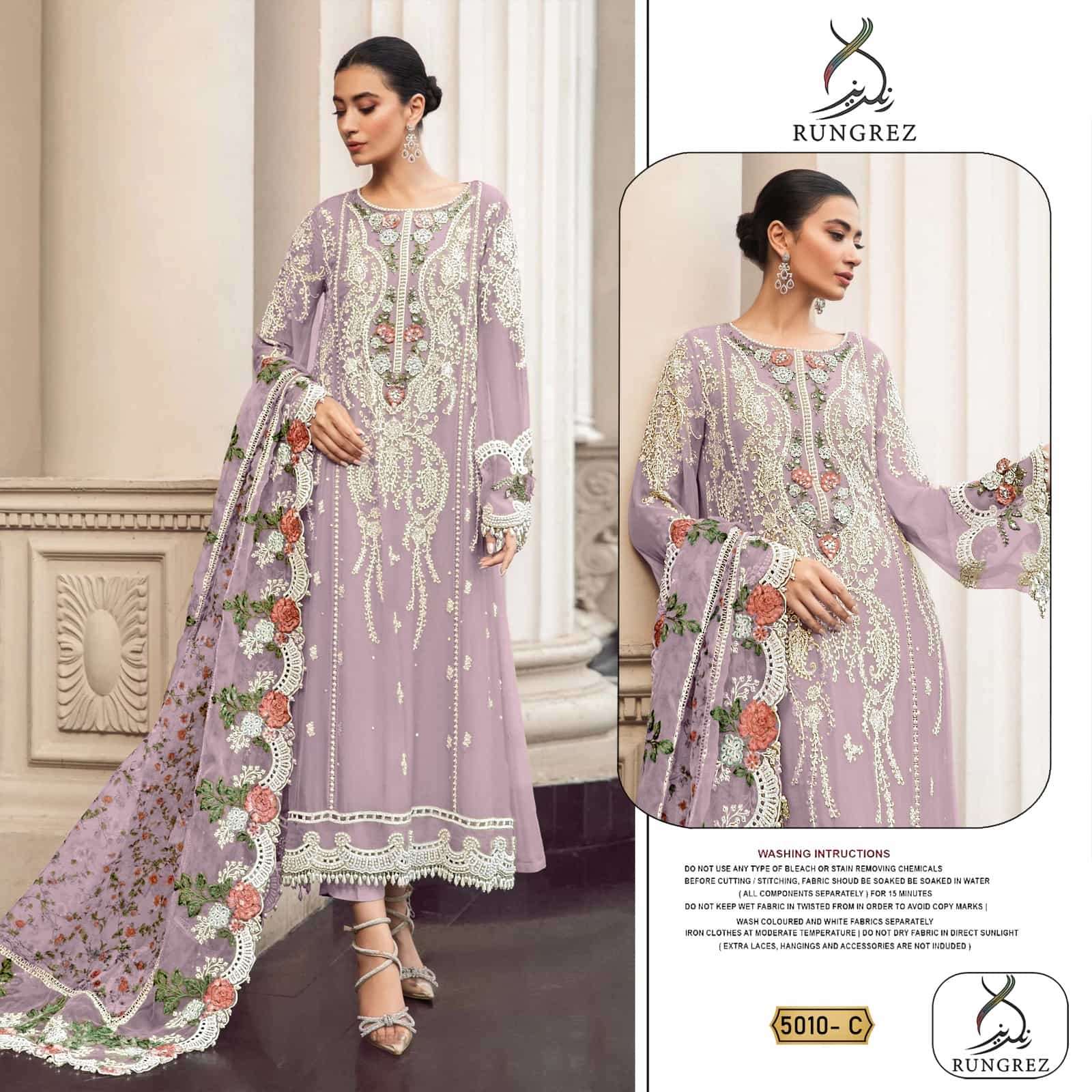 Rungrez 5010 C Exclusive Heavy Designer Pakistani Festive Wear Collection