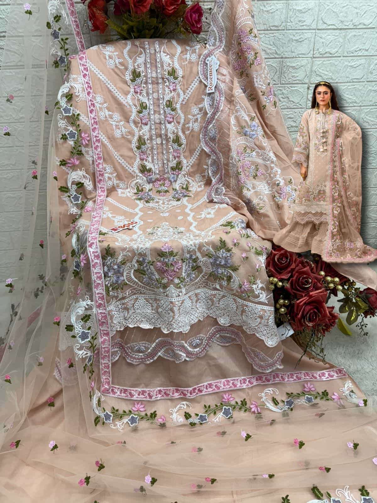 Fepic Rosemeen Embroidered Cotton Pakistani Suit