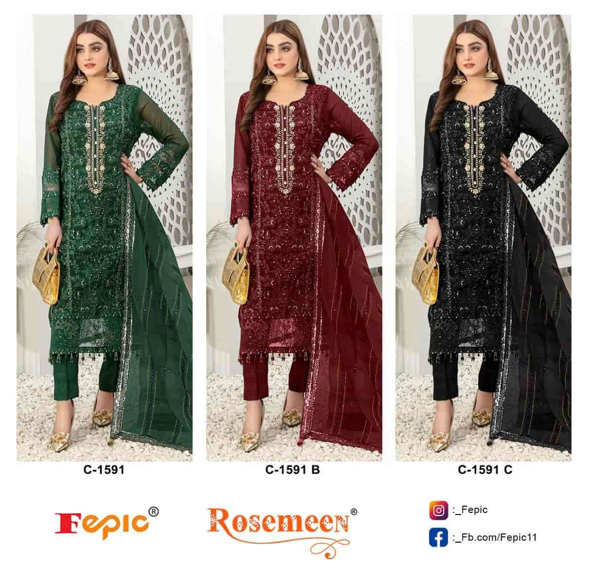 Fepic C 1591 Colors Pakistani Designer Style Salwar Suit Online