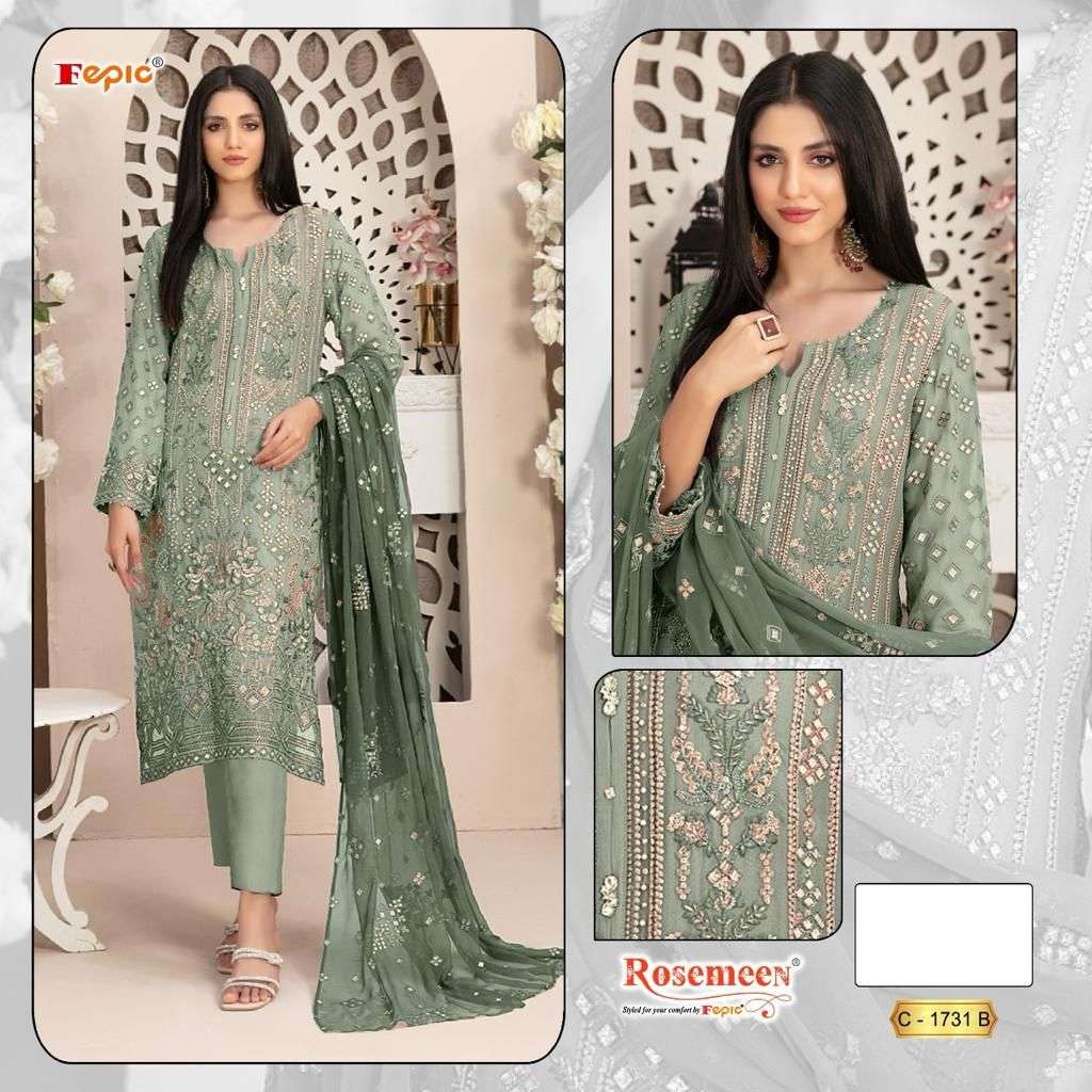 Fepic C 1731 B Pakistani latest Embroidered Designer Dress Collection