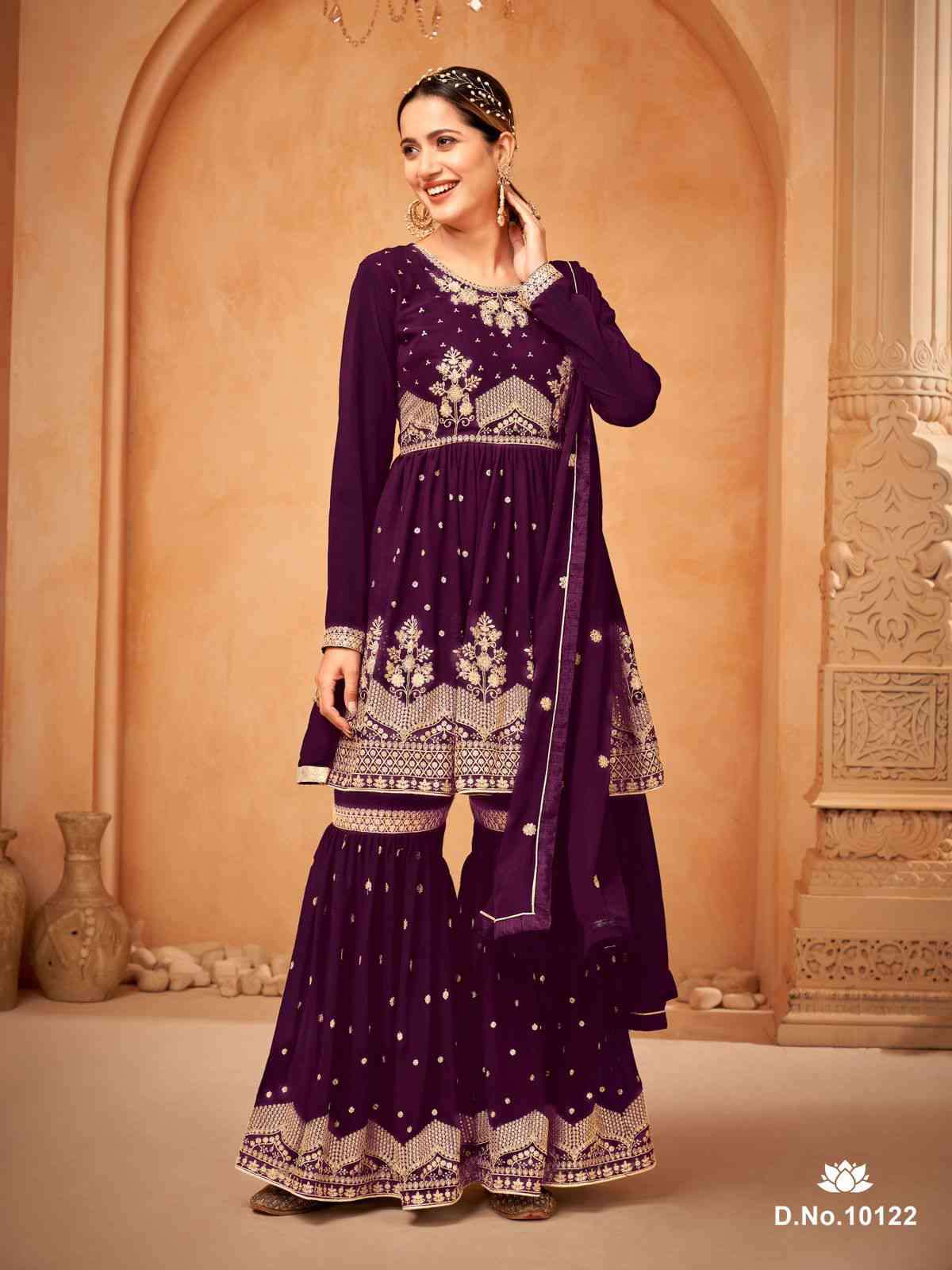 Anjubaa Vol 12 Fancy Party Wear Sharara Suit