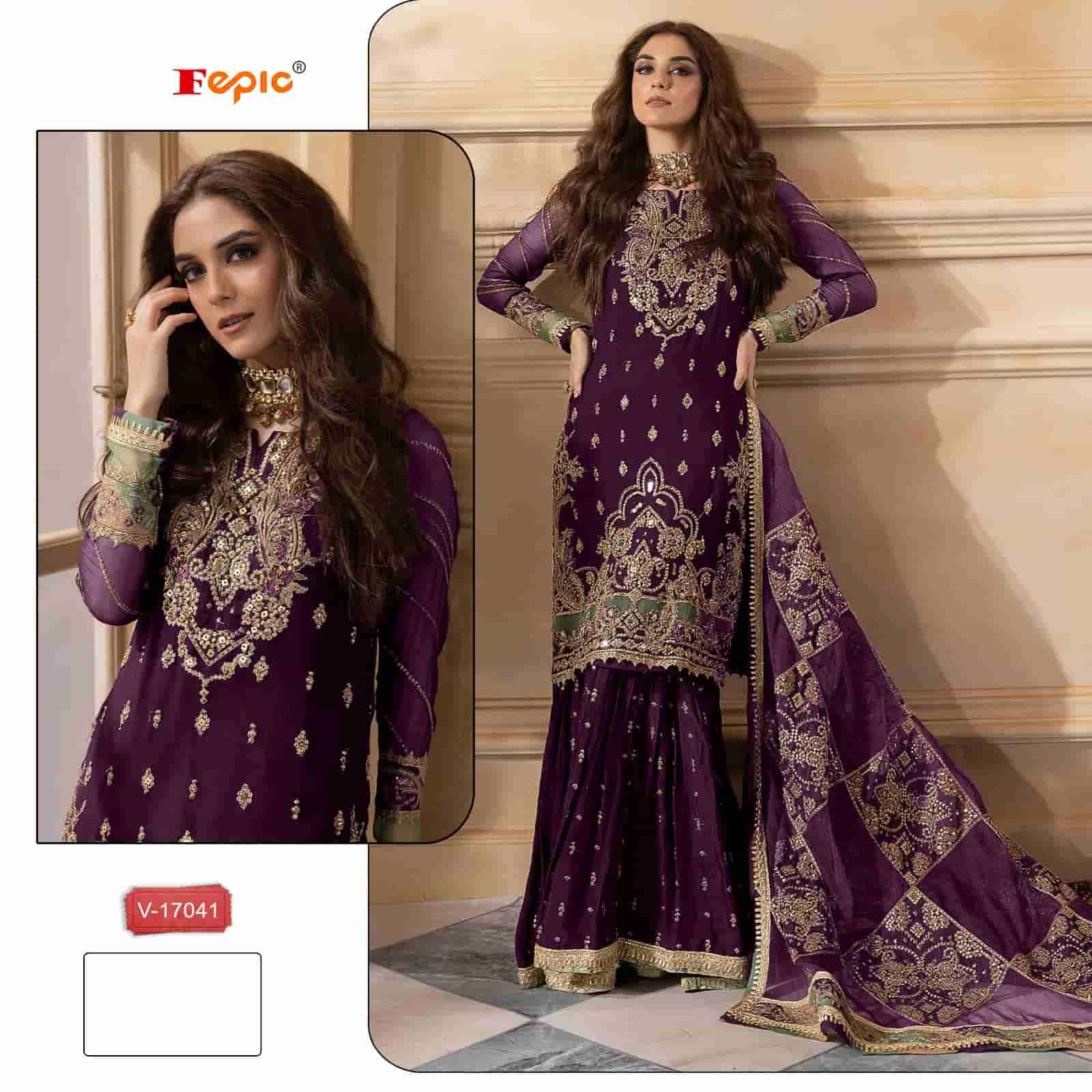 Fepic V 17041 A Pakistani Festive Wear Style Heavy Designer Velvet Suit Exporter