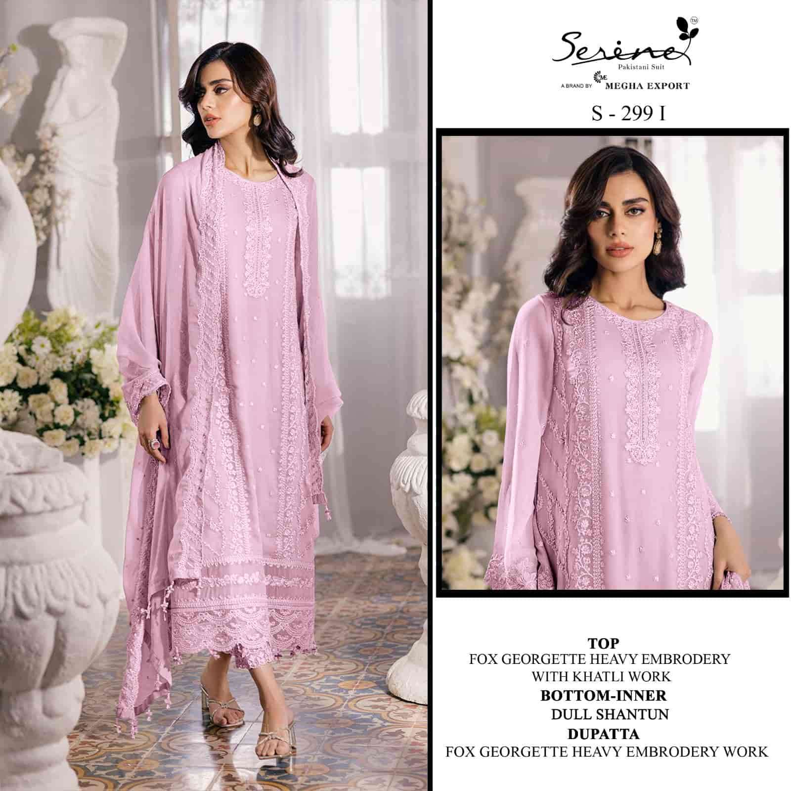 Serine S 299 I Pakistani Style Georgette Embroidered Suit Exporter