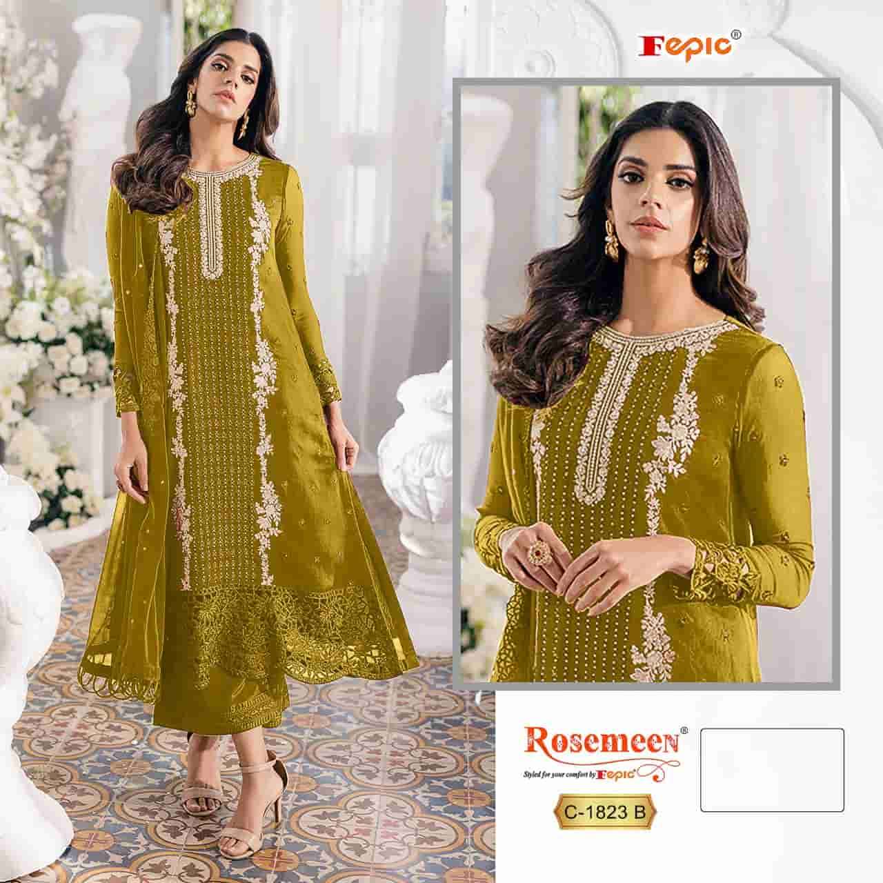 Fepic C 1823 B Fancy Style Designer Pakistani Embroidered Dress Ensemble