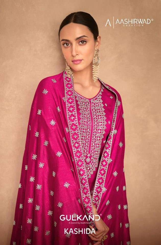 Aashirwad kashida Exclusive Silk Salwar Suit