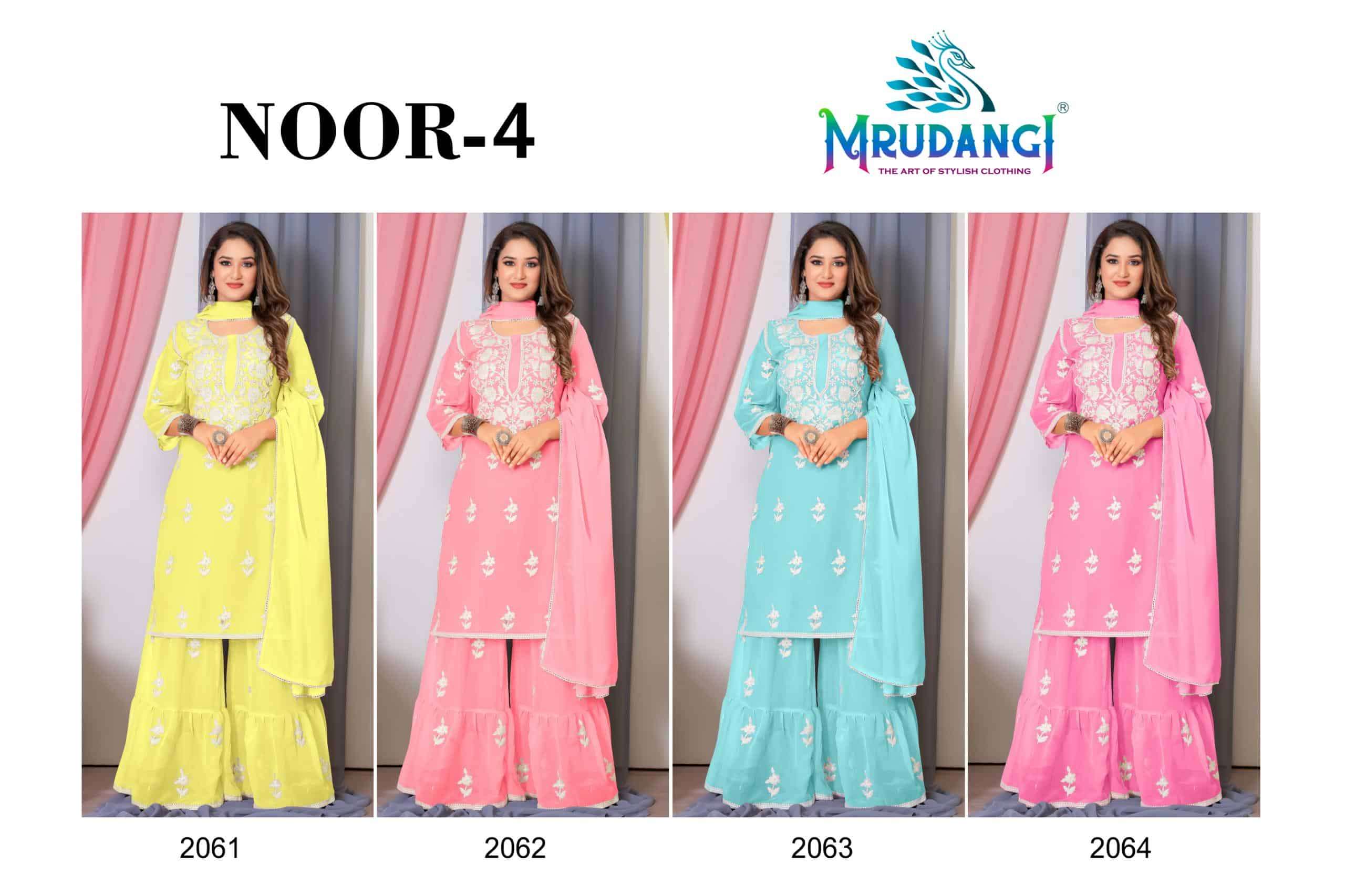 Mrudangi Noor Vol 4 Fancy Embroidered Designer Suits Wholesalers